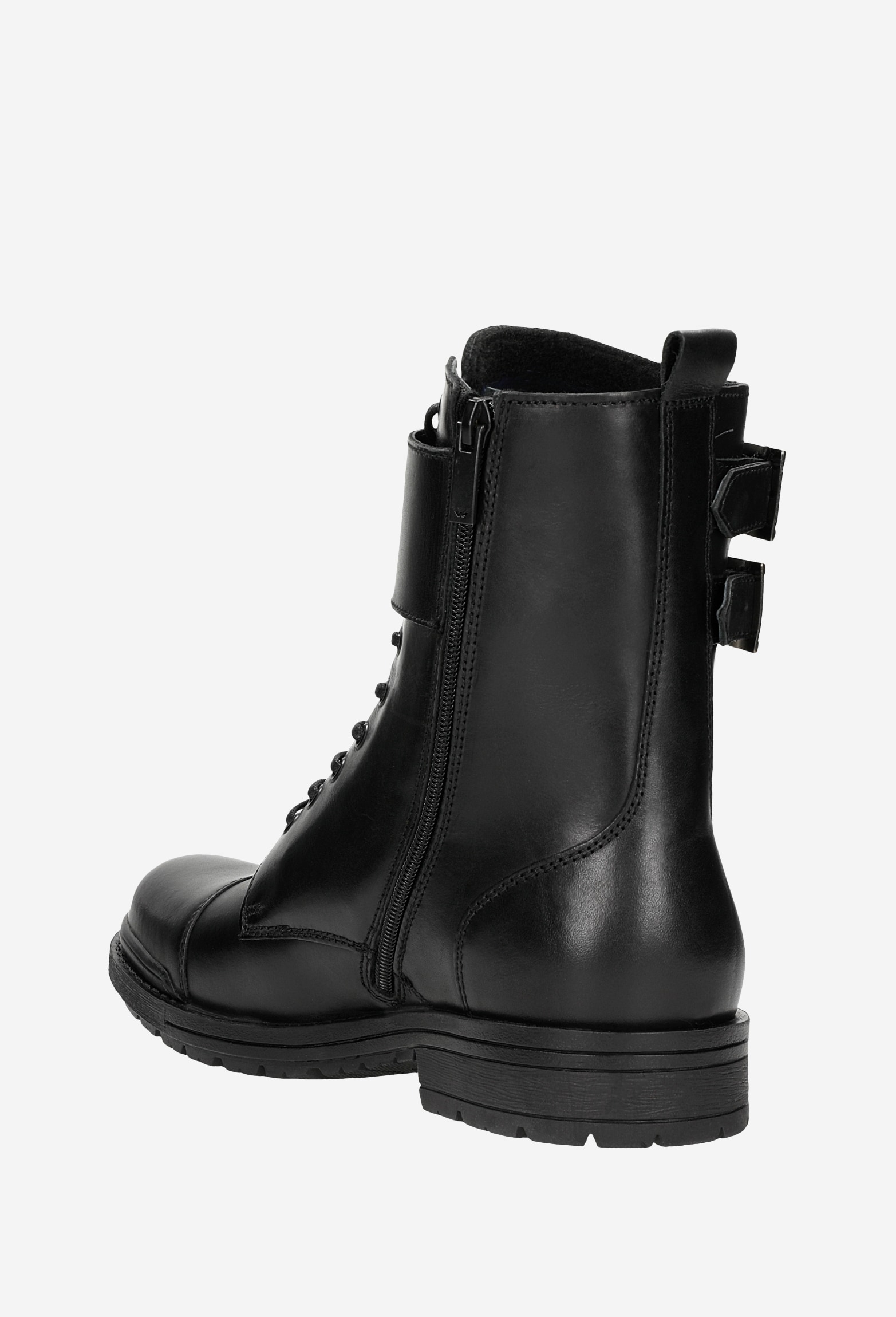 Brązowe wysokie bikery męskie ocieplane