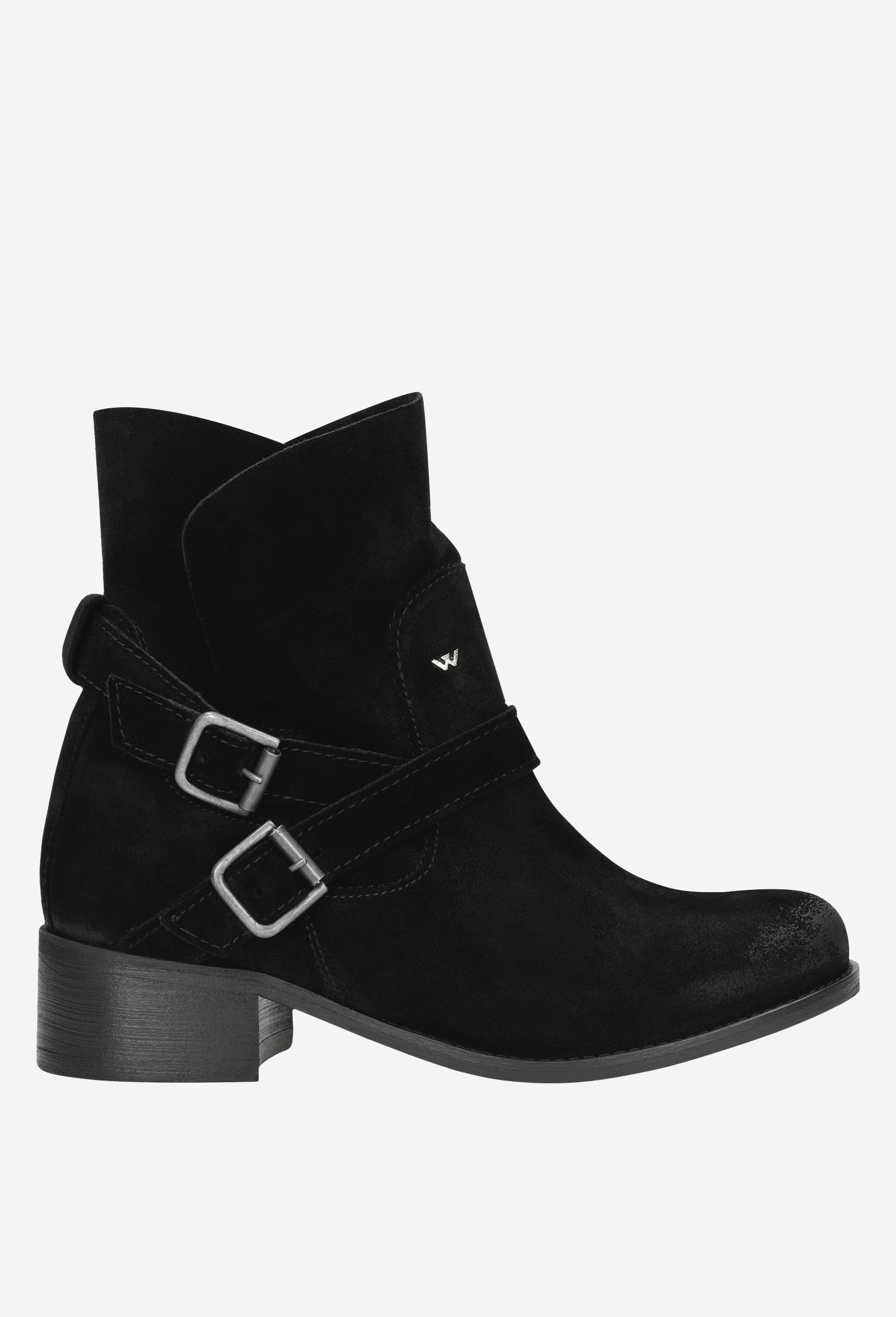 Czarne wsuwane botki damskie