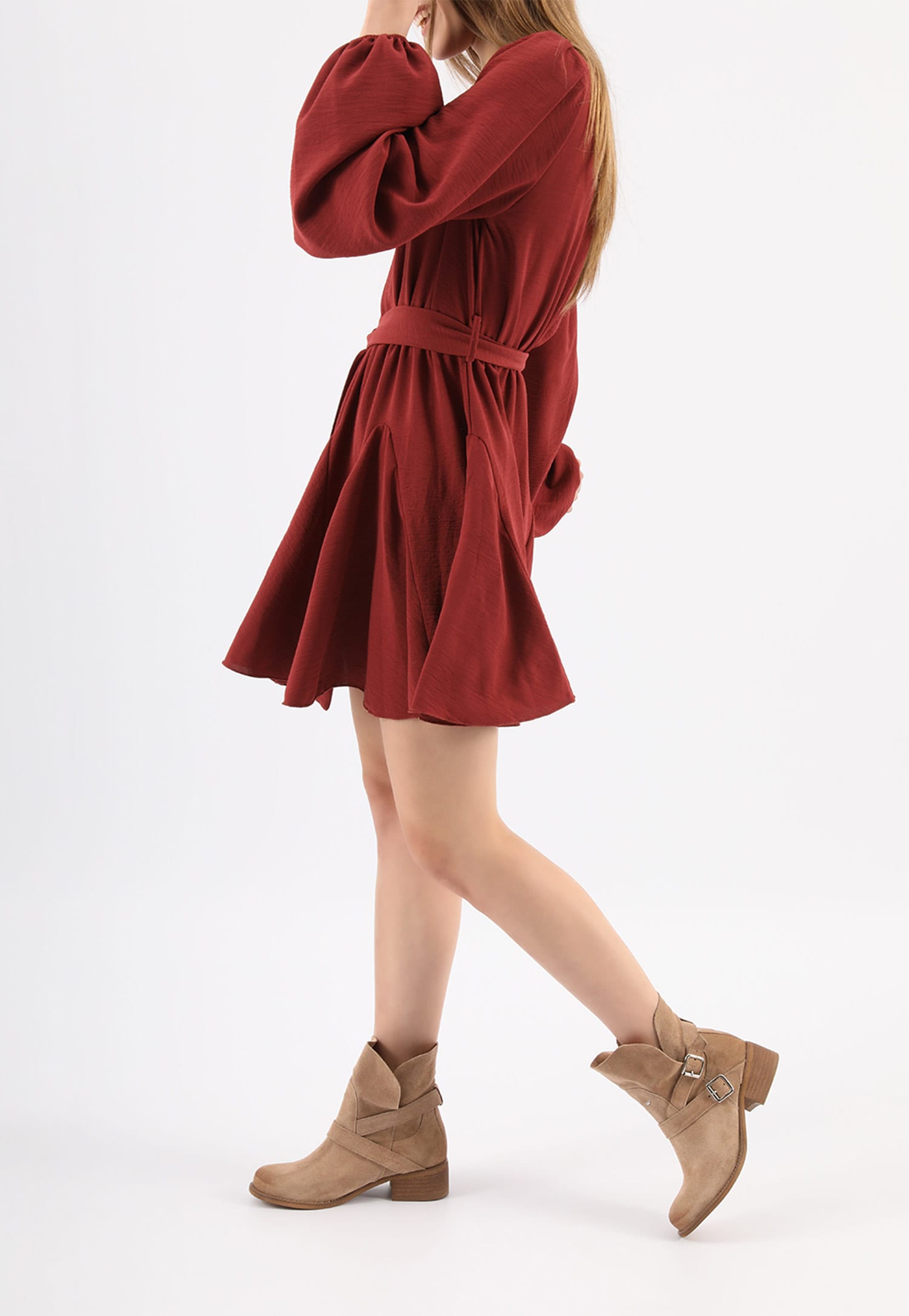 Czarne wsuwane botki damskie