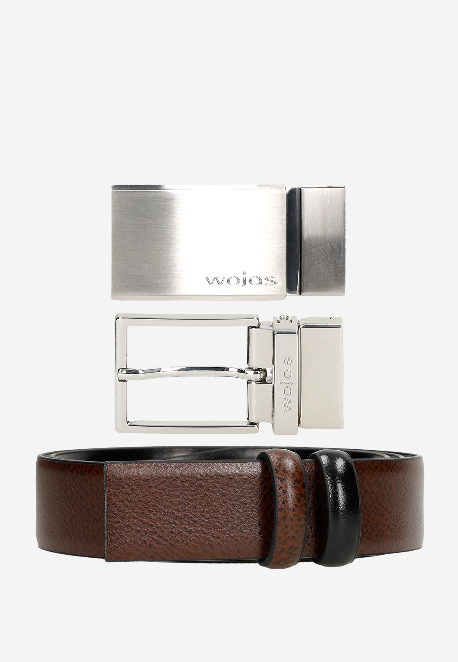 Zestaw prezentowy 4w1 dwustronny pasek z dwiema wymiennymi klamrami