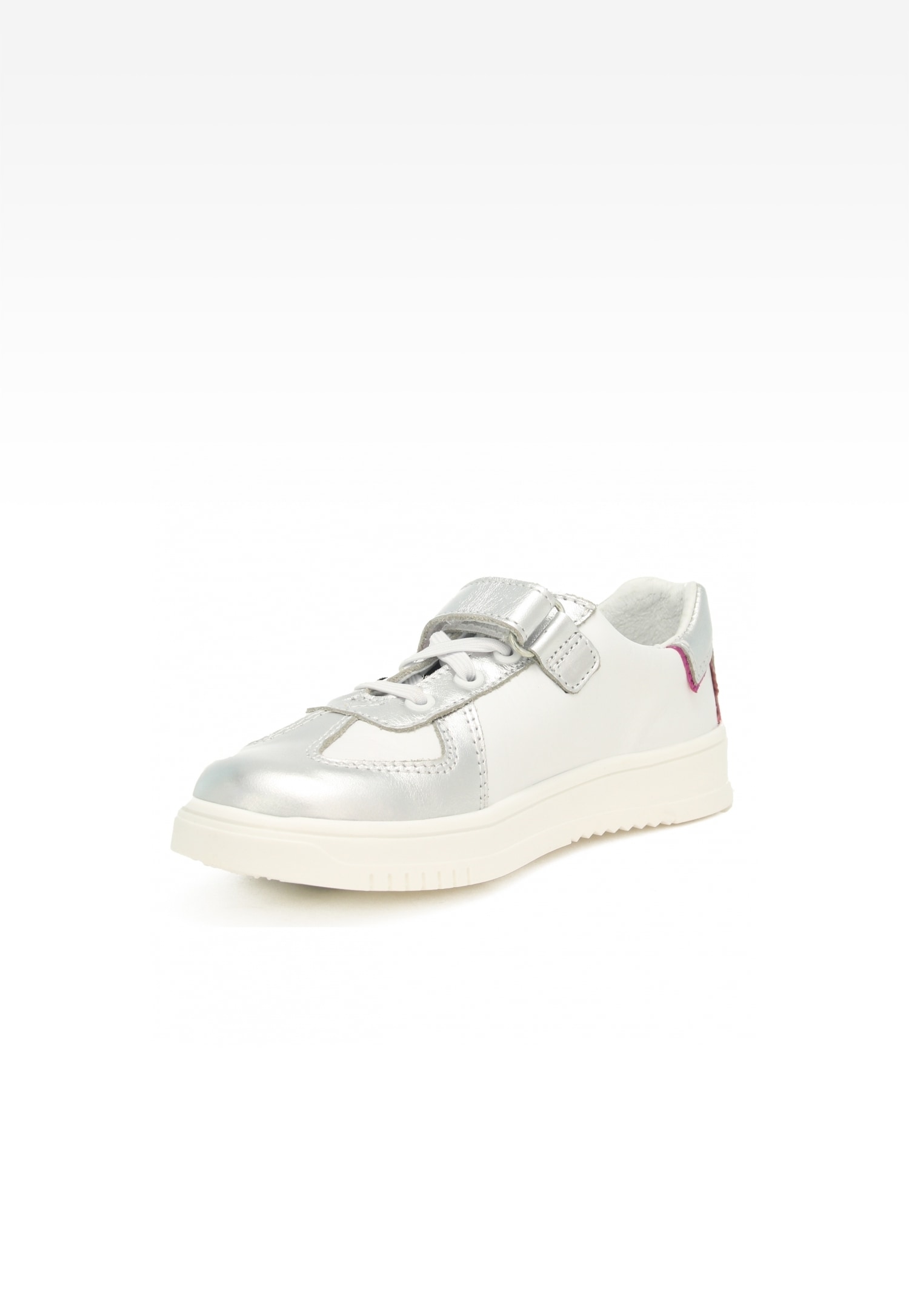 Półbuty BARTEK 15326004, dla dziewcząt, biało-srebrny