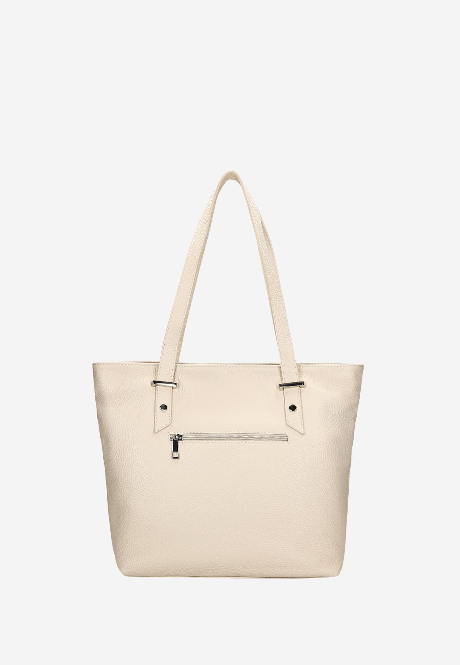 Pojemna czarna torebka damska z gładkiej skóry licowej