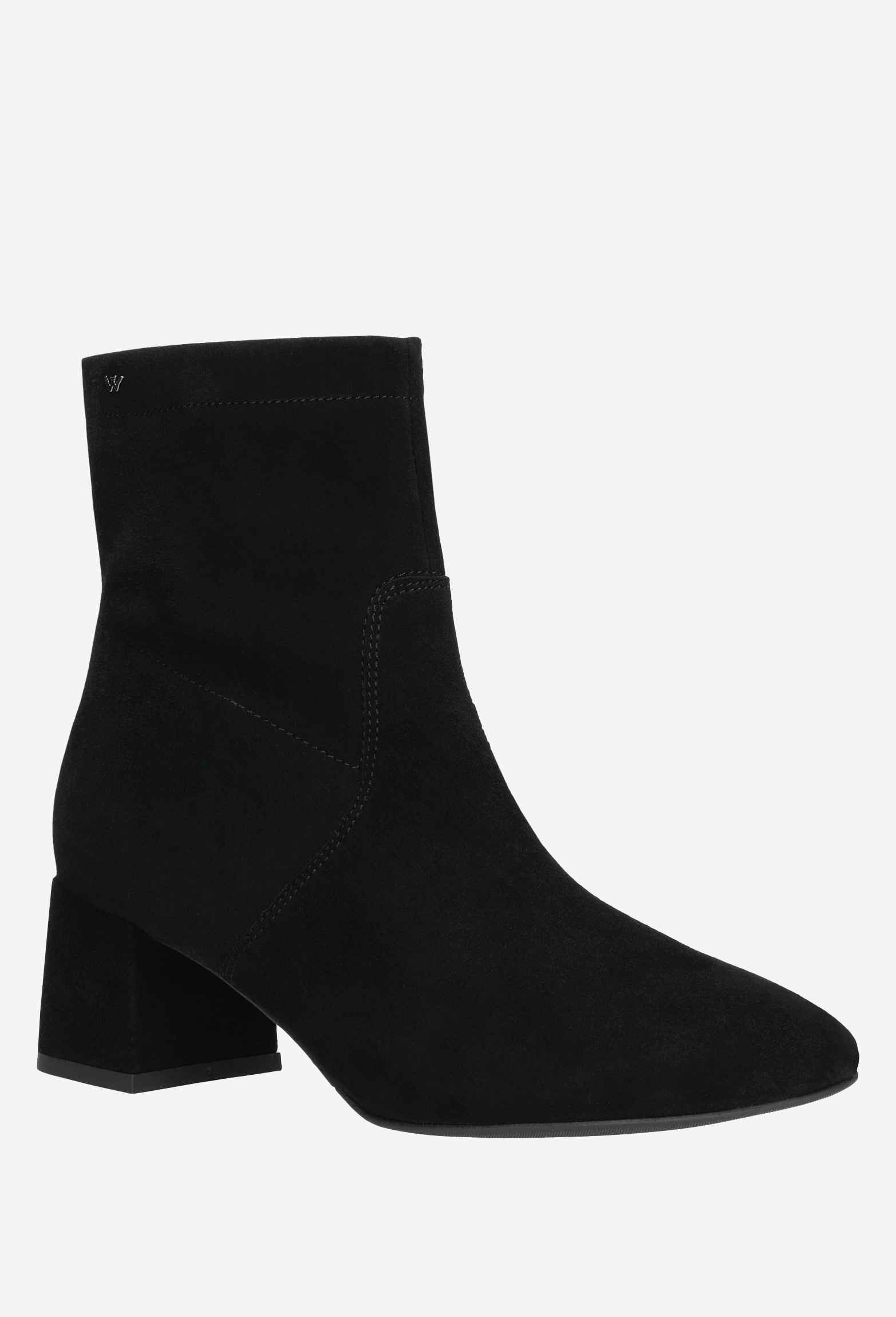 Czarne botki damskie na klocku