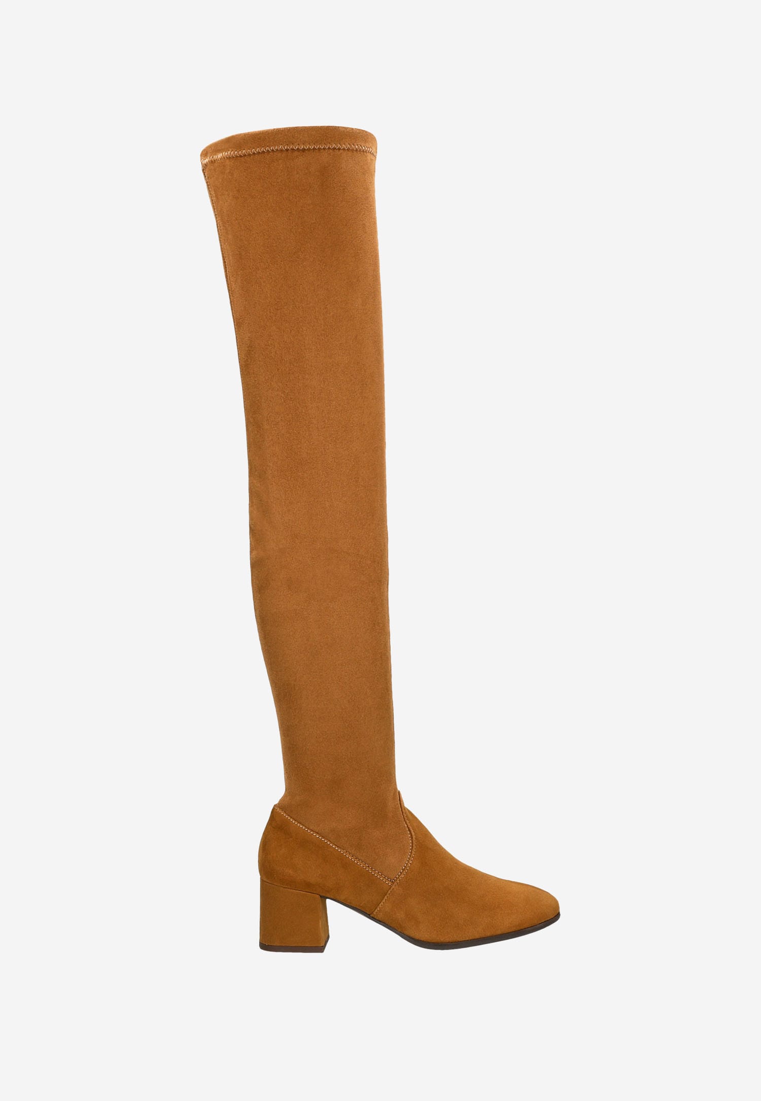 Wysokie kozaki muszkieterki w kolorze jasnego brązu