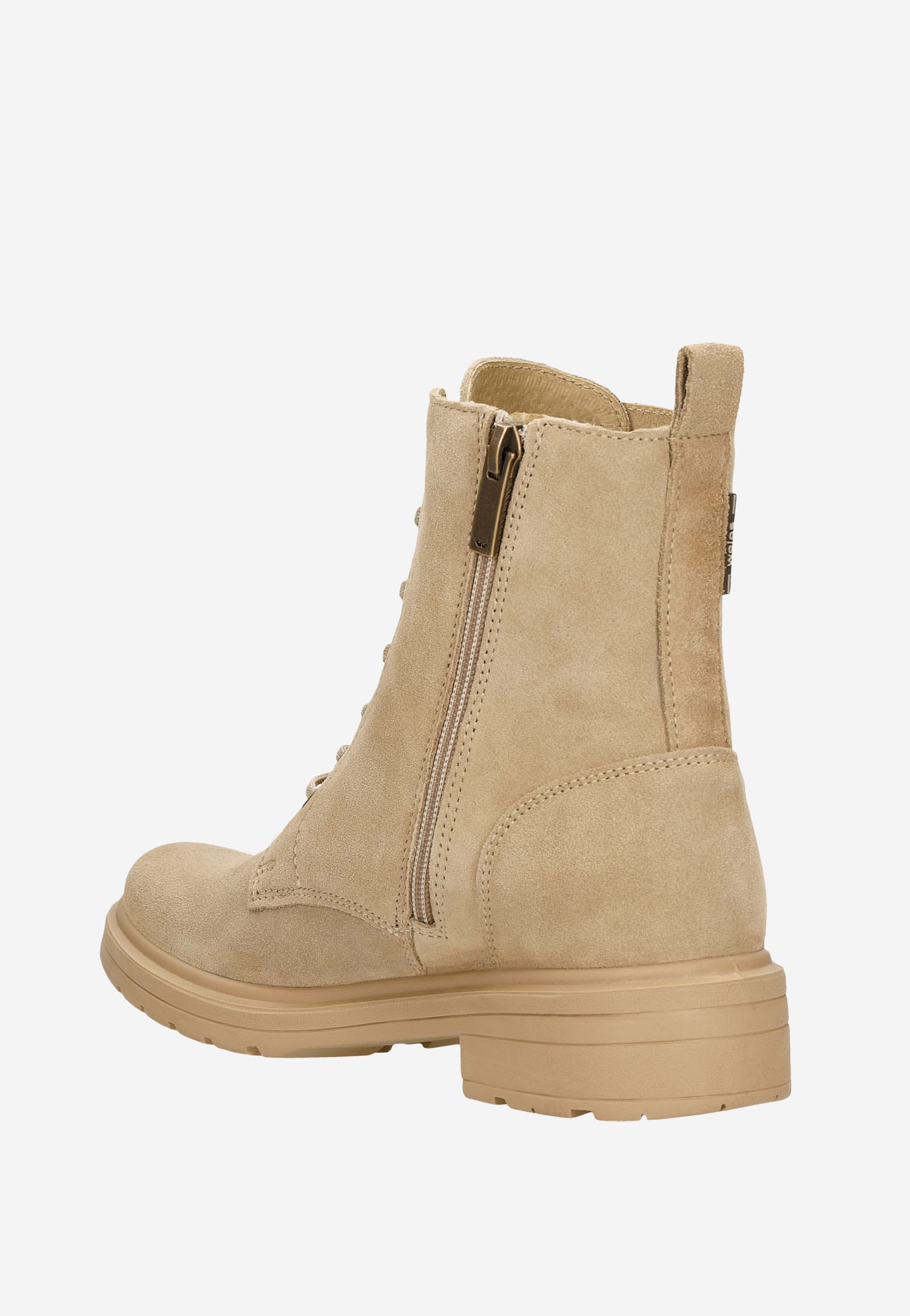 Brązowe bikery damskie ocieplane naturalną wełną