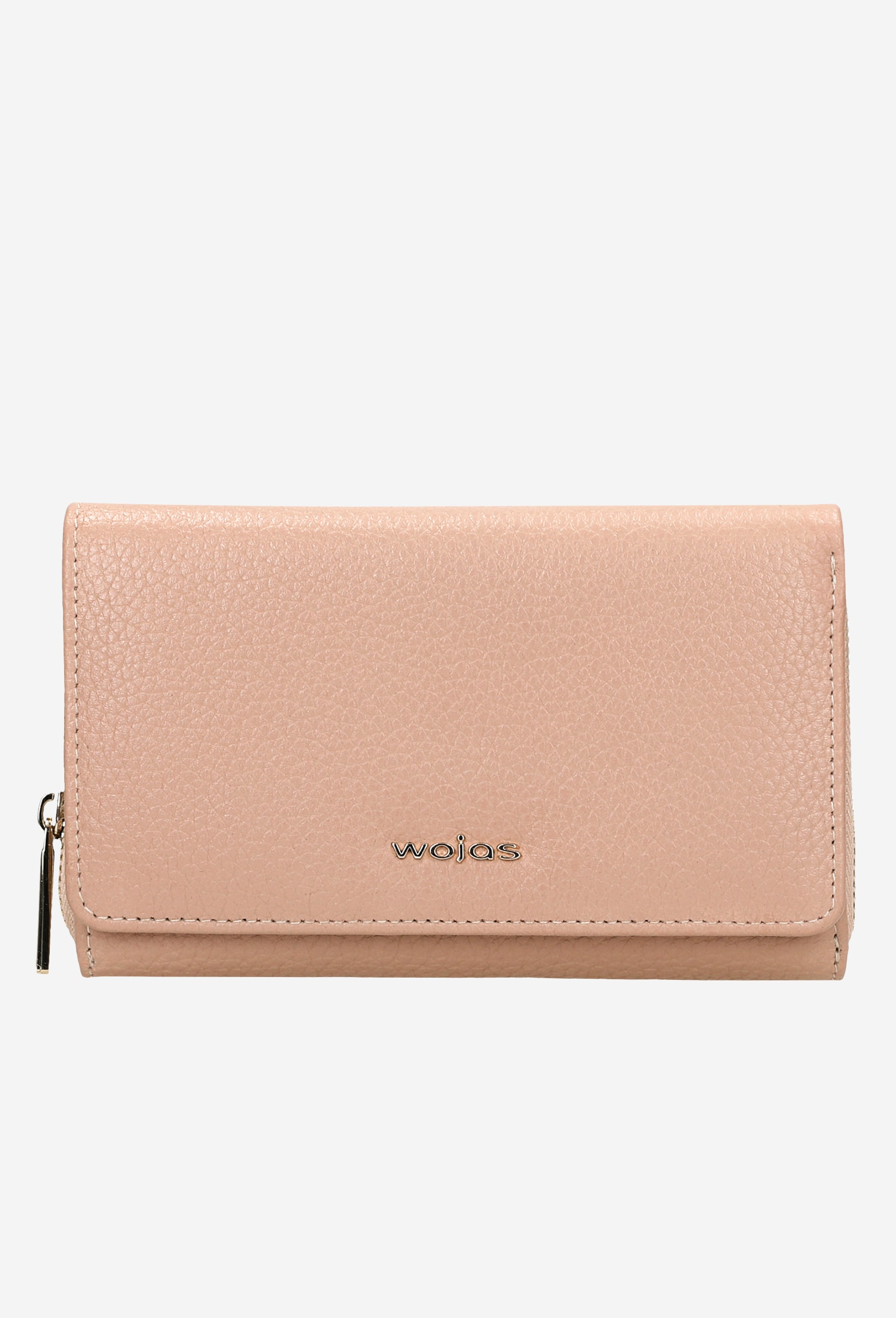Skórzany portfel damski różowy
