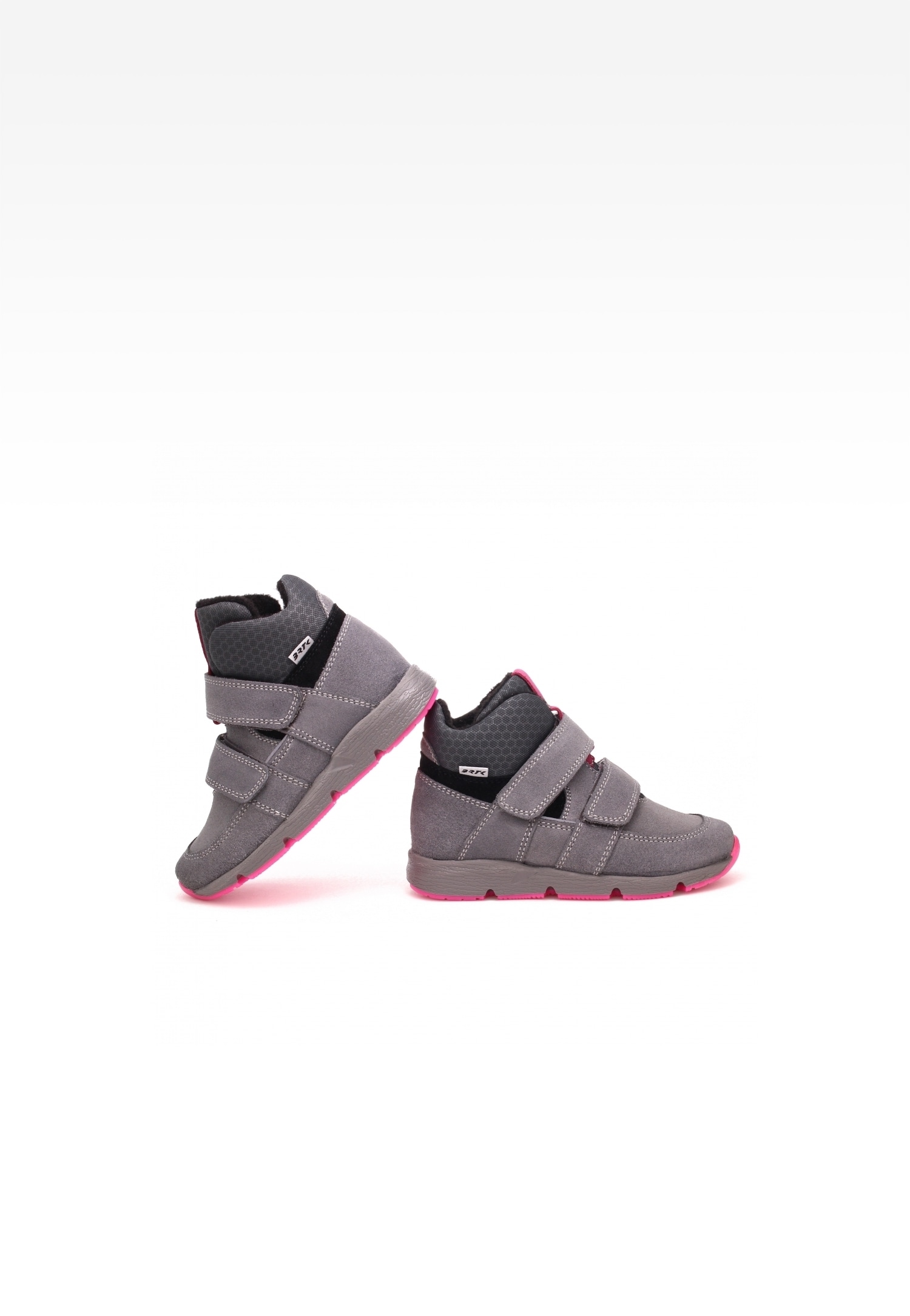 Trzewiki ocieplane BARTEK 7018-K59P, dla dziewcząt, różowo-szary