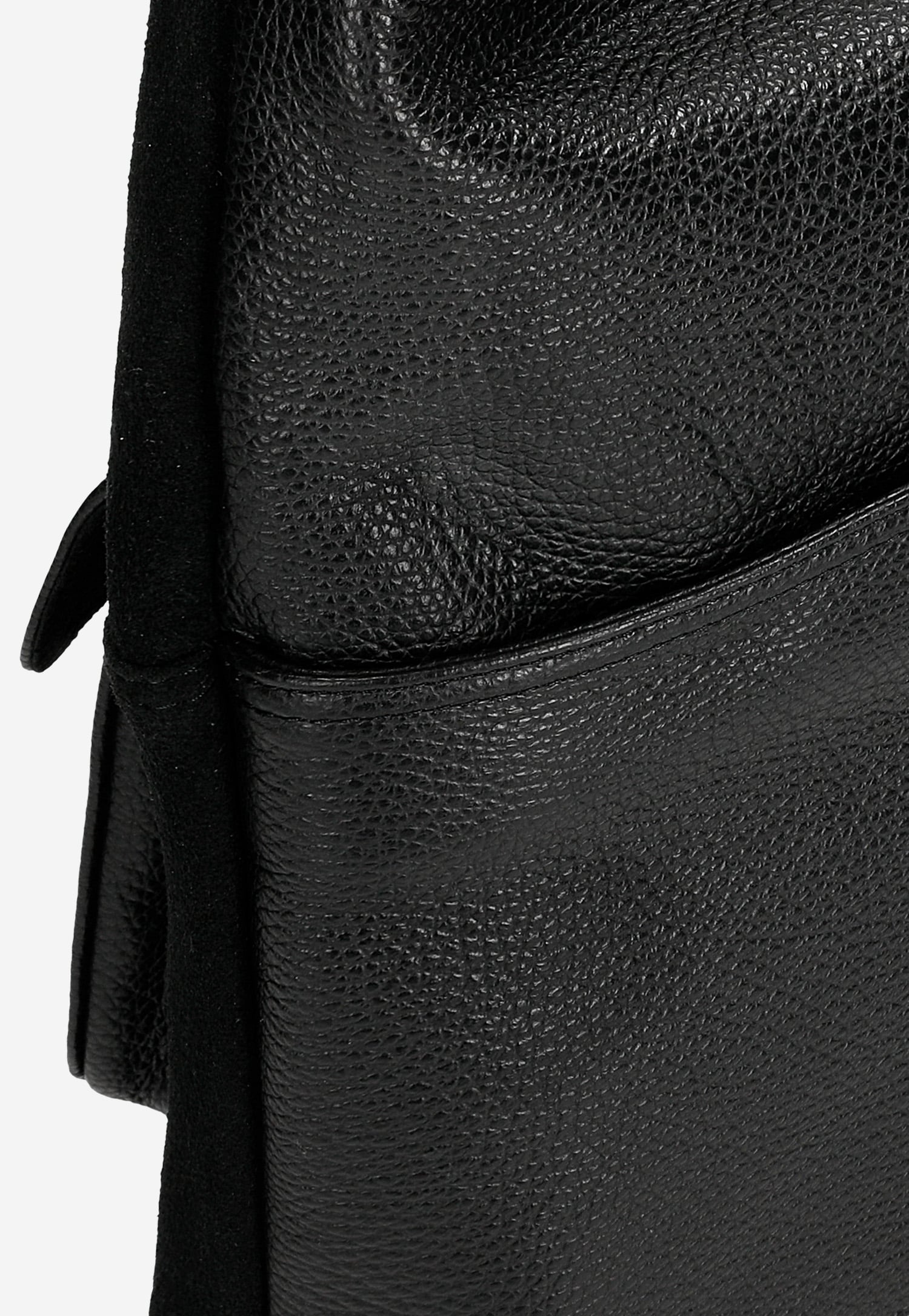 Duża torebka damska ze skóry licowej i welurowej