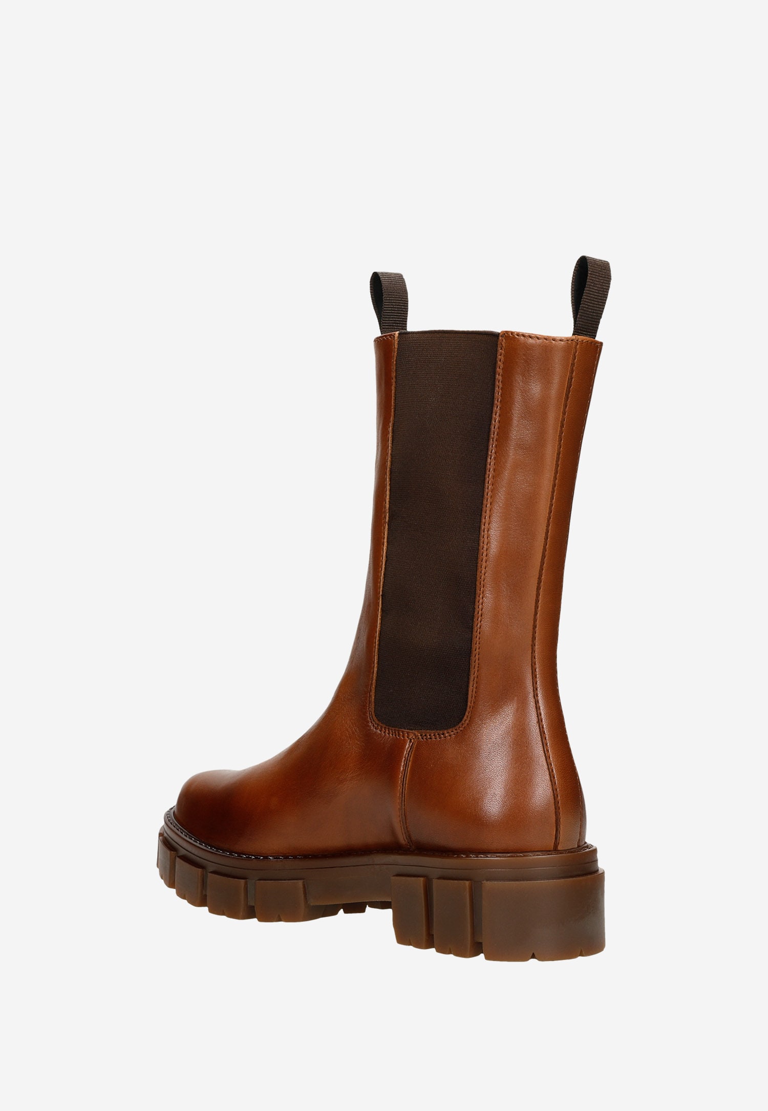 Beżowe sztyblety damskie z wysoką cholewką