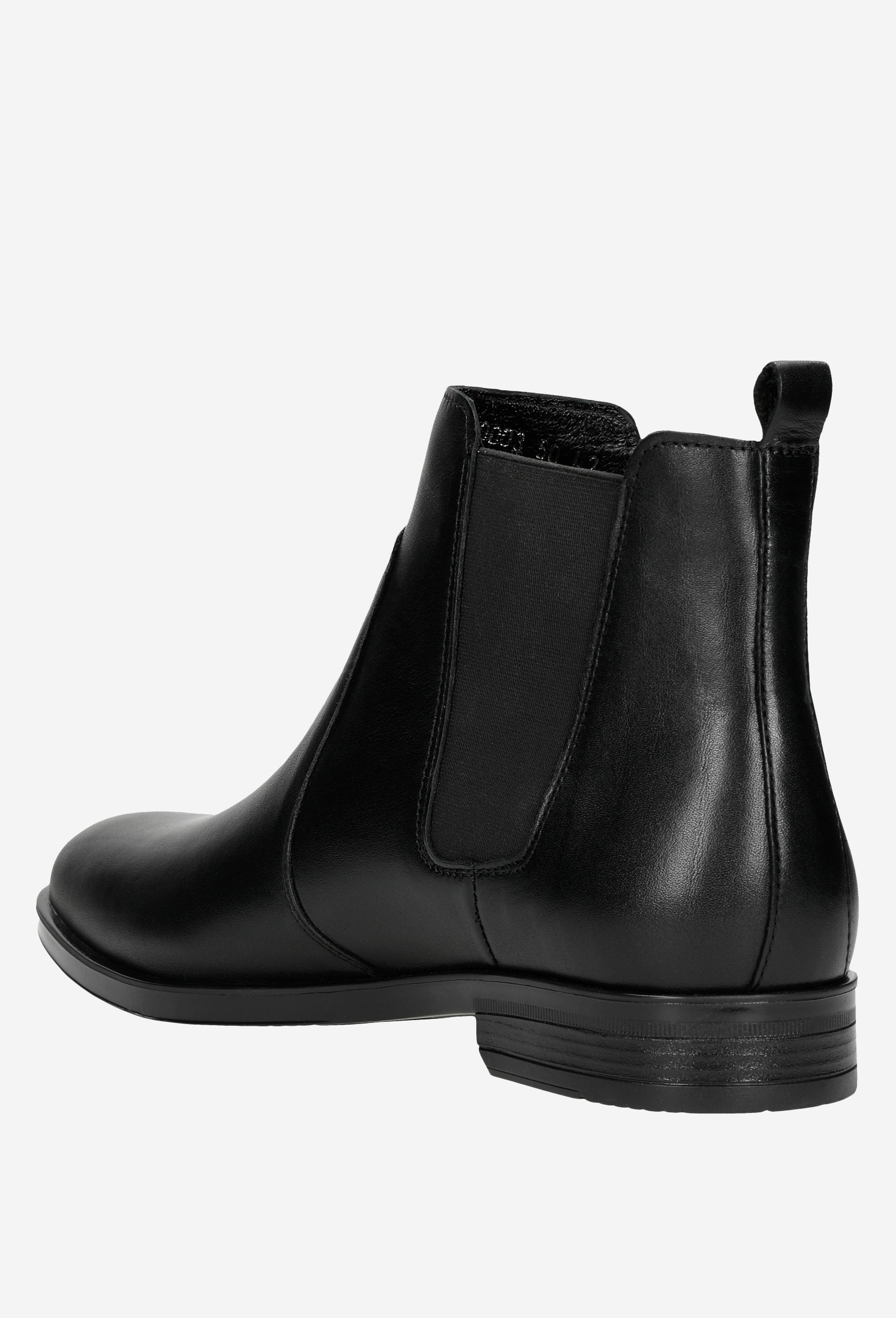 Czarne sztyblety męskie ze skóry licowej