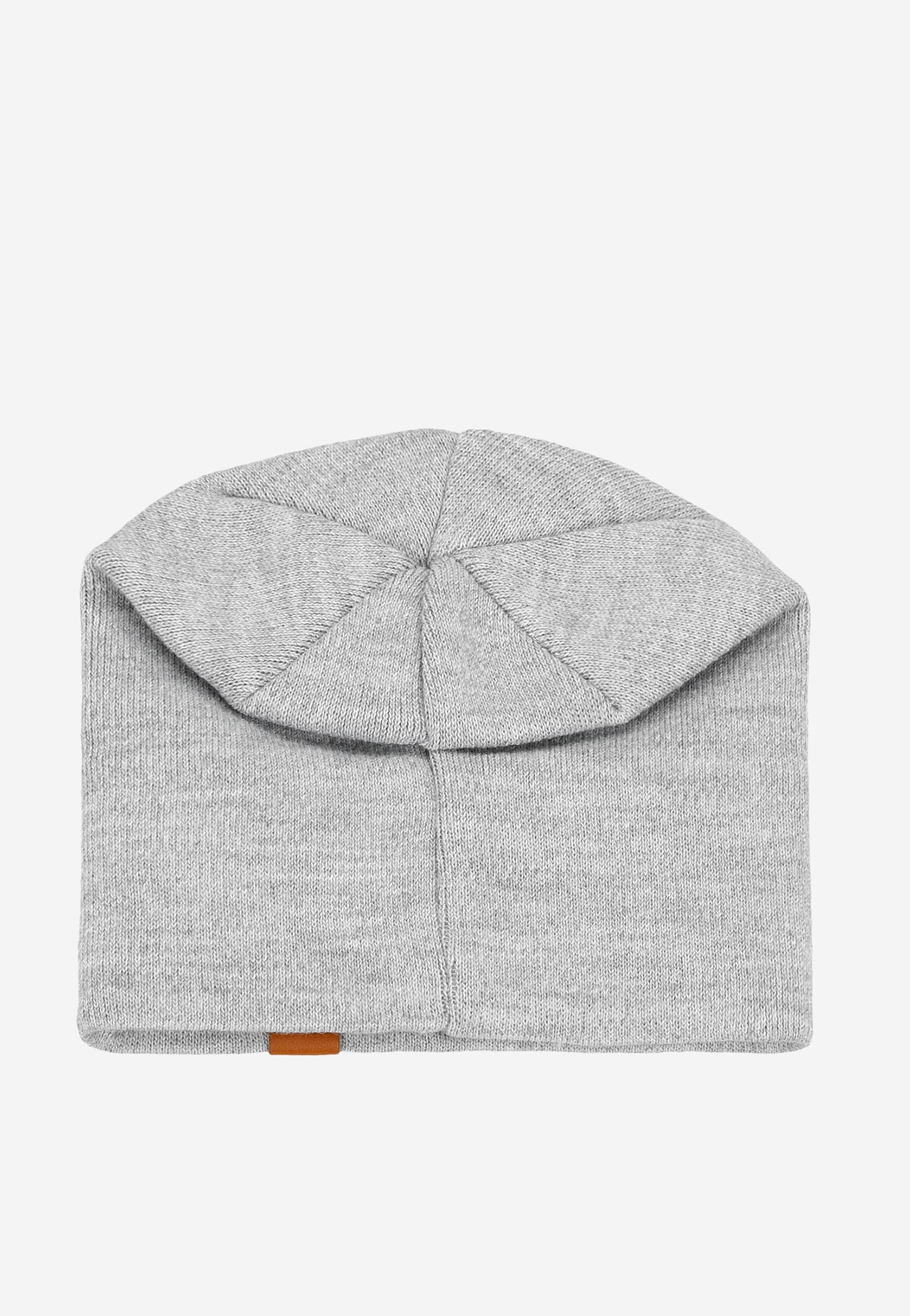 Szara czapka damska z akrylu i wełny