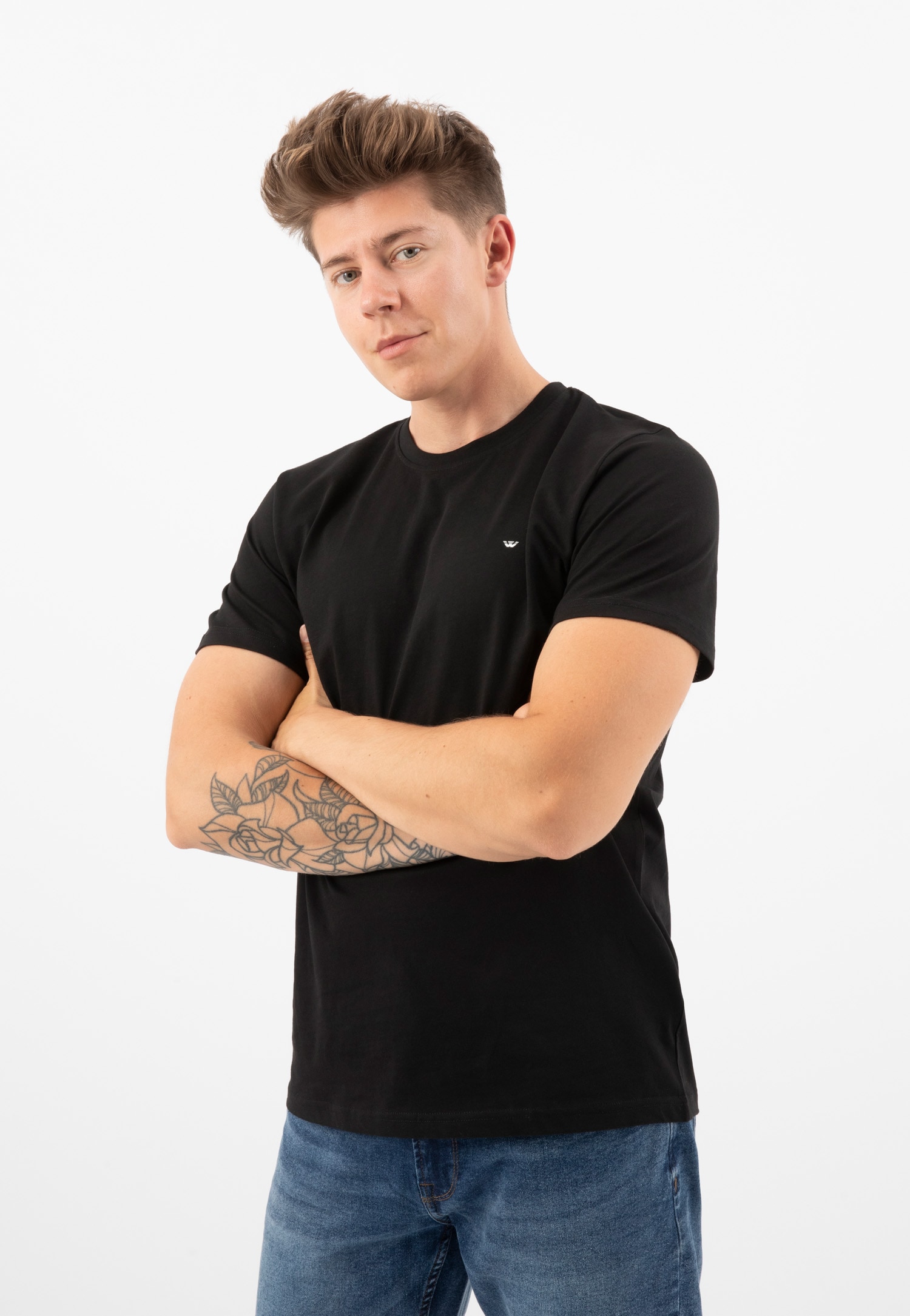 Biała bawełniana koszulka męska basic