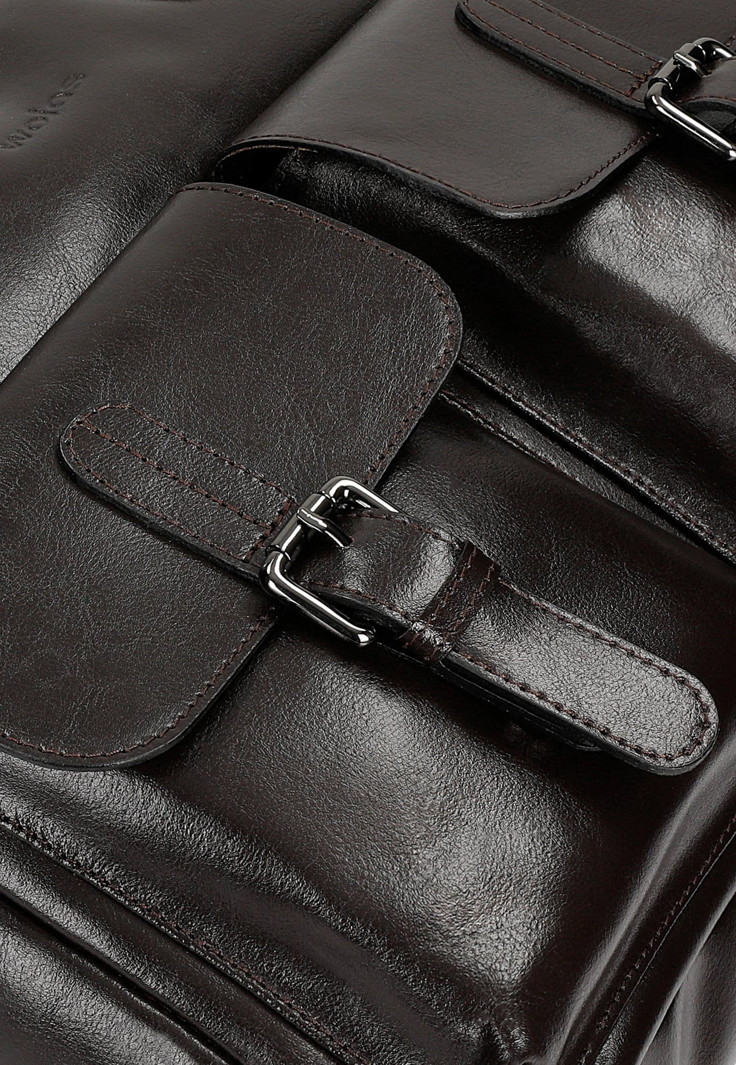 Ciemnobrązowa torba męska skórzana