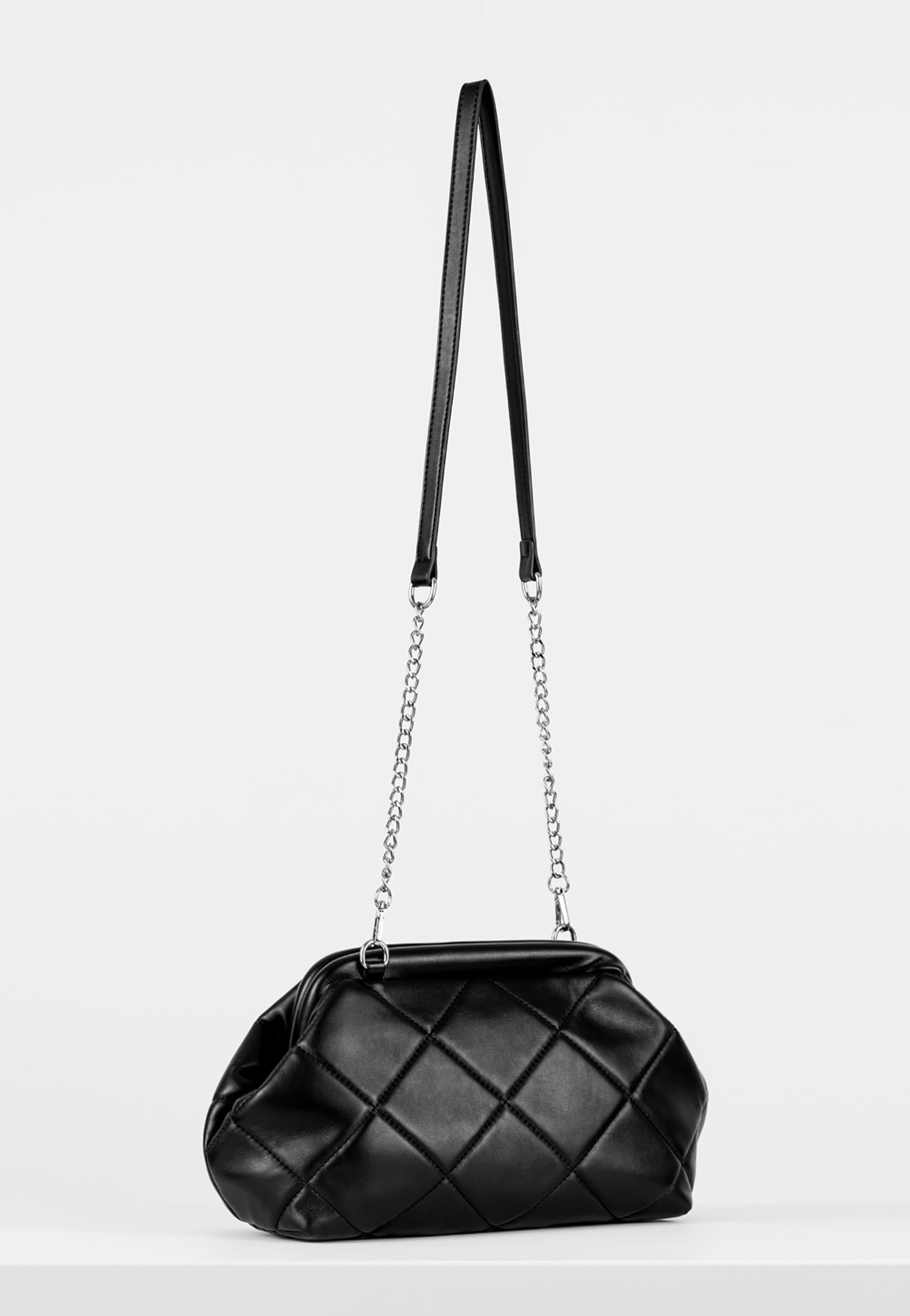 WJS mała czarna pikowana torebka damska