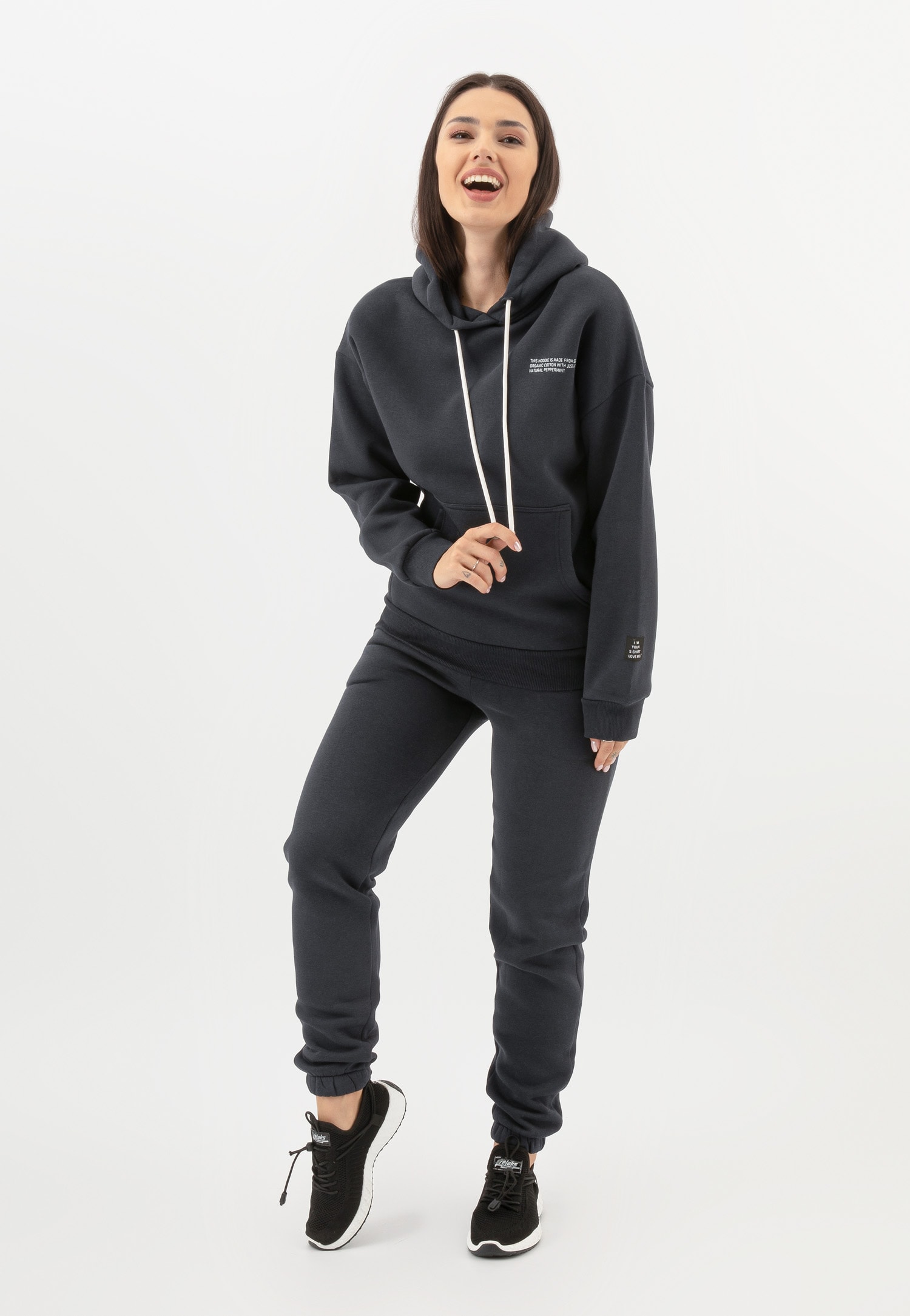 RELAKS bluza damska w kolorze ciemnego popielu