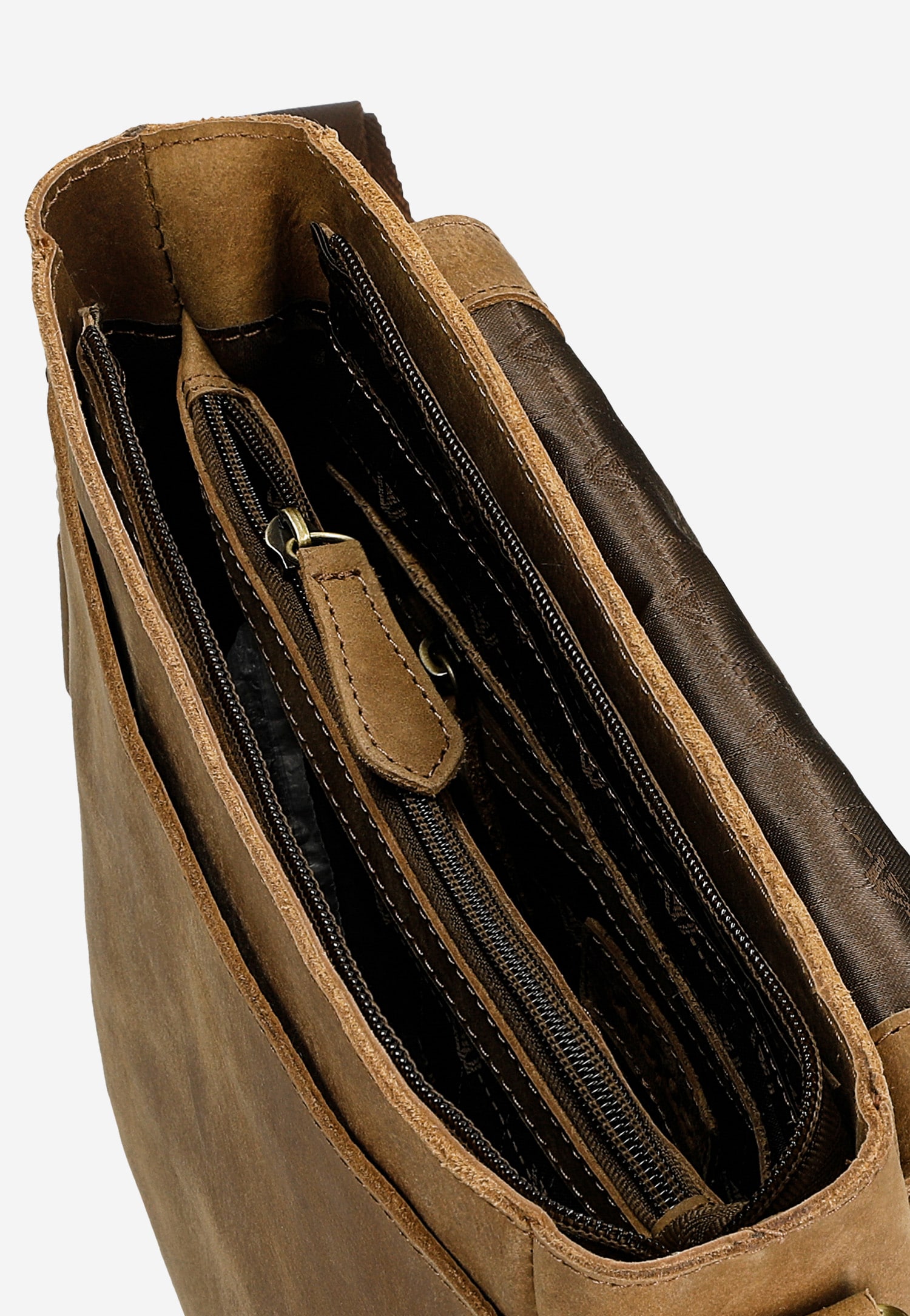 Mała torba męska na ramię ze skóry crazy horse