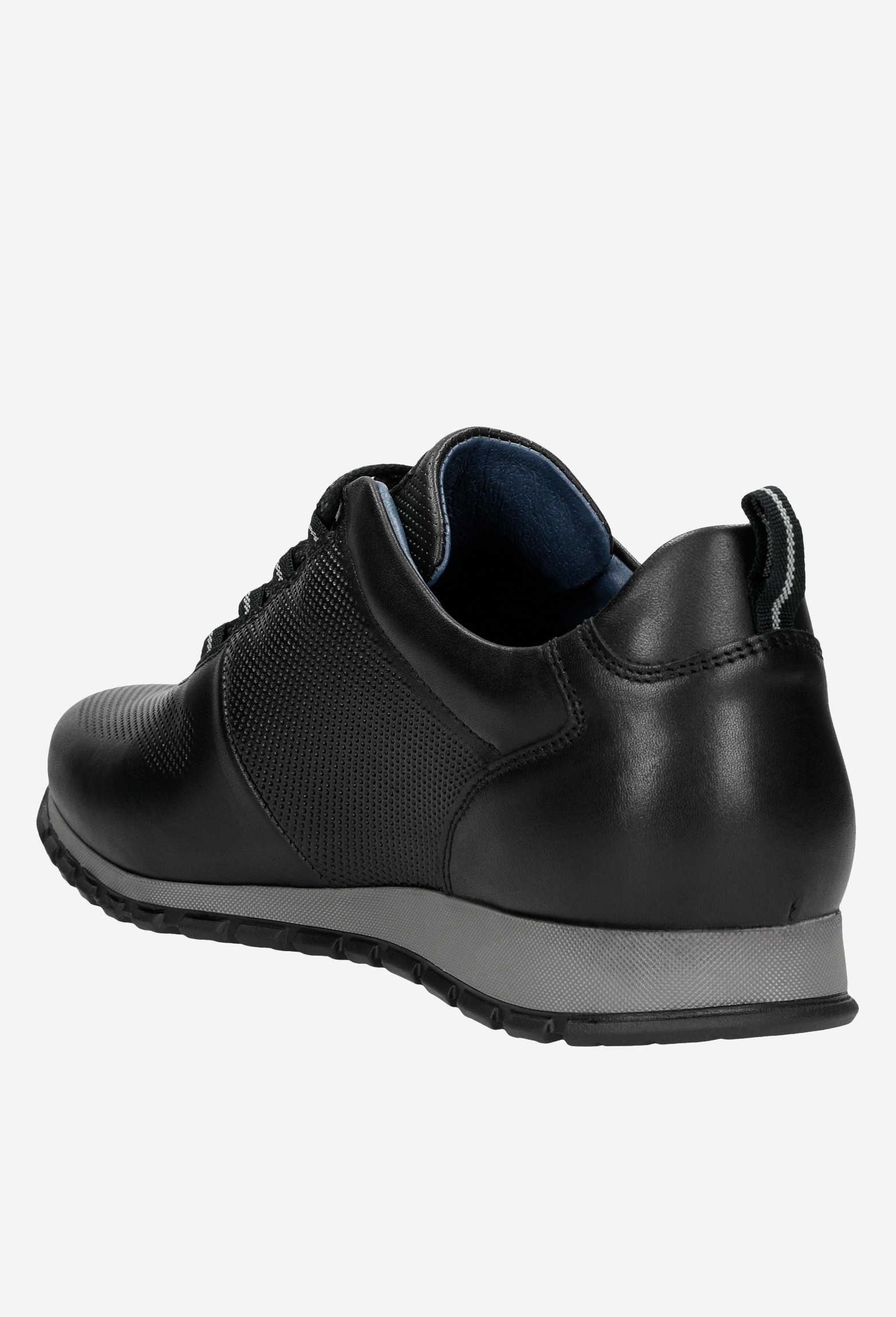 Sneakersy męskie z ciemnobrązowej skóry licowej