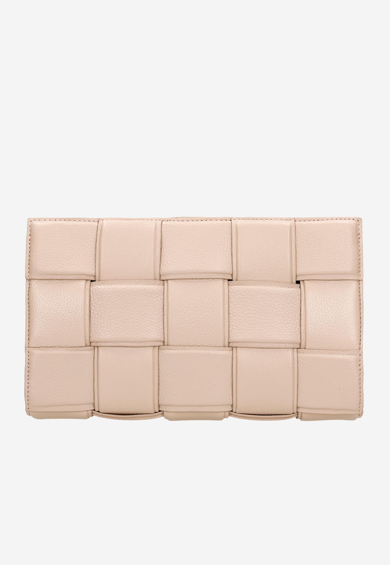 Czarna pleciona torebka damska ze skóry licowej