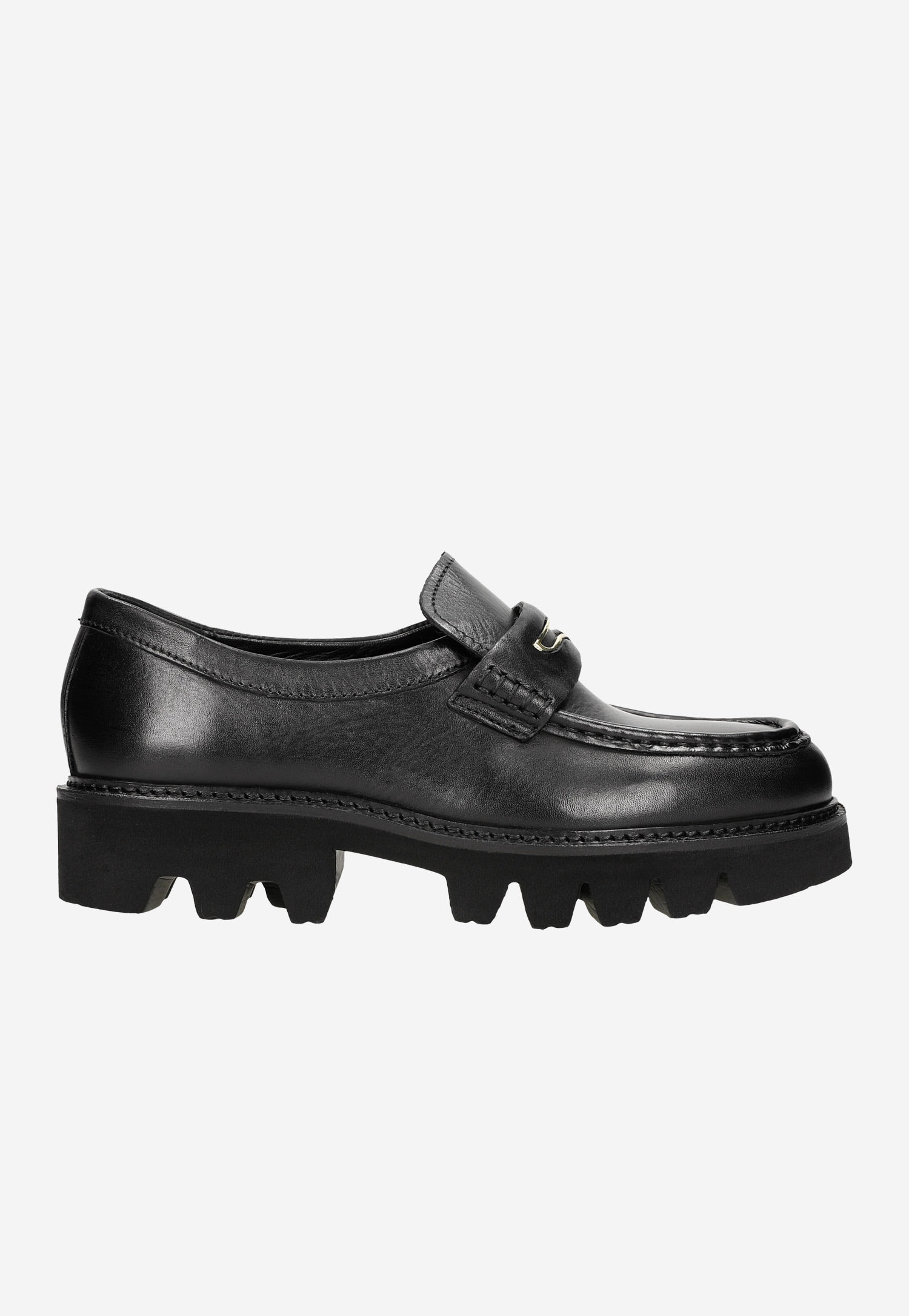 Czarne mokasyny damskie z naturalnej skóry