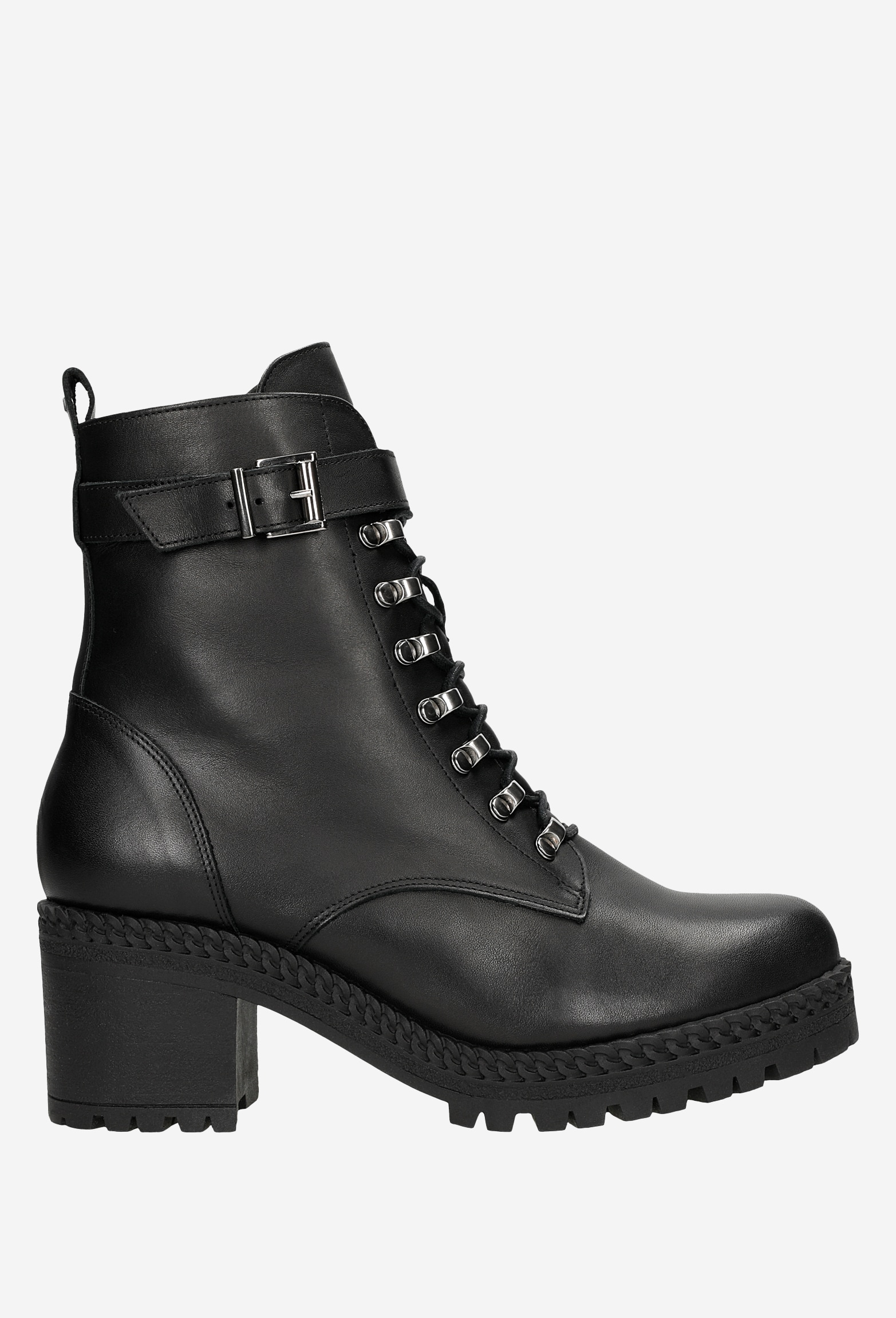 Czarne ocieplane bikery damskie na słupku