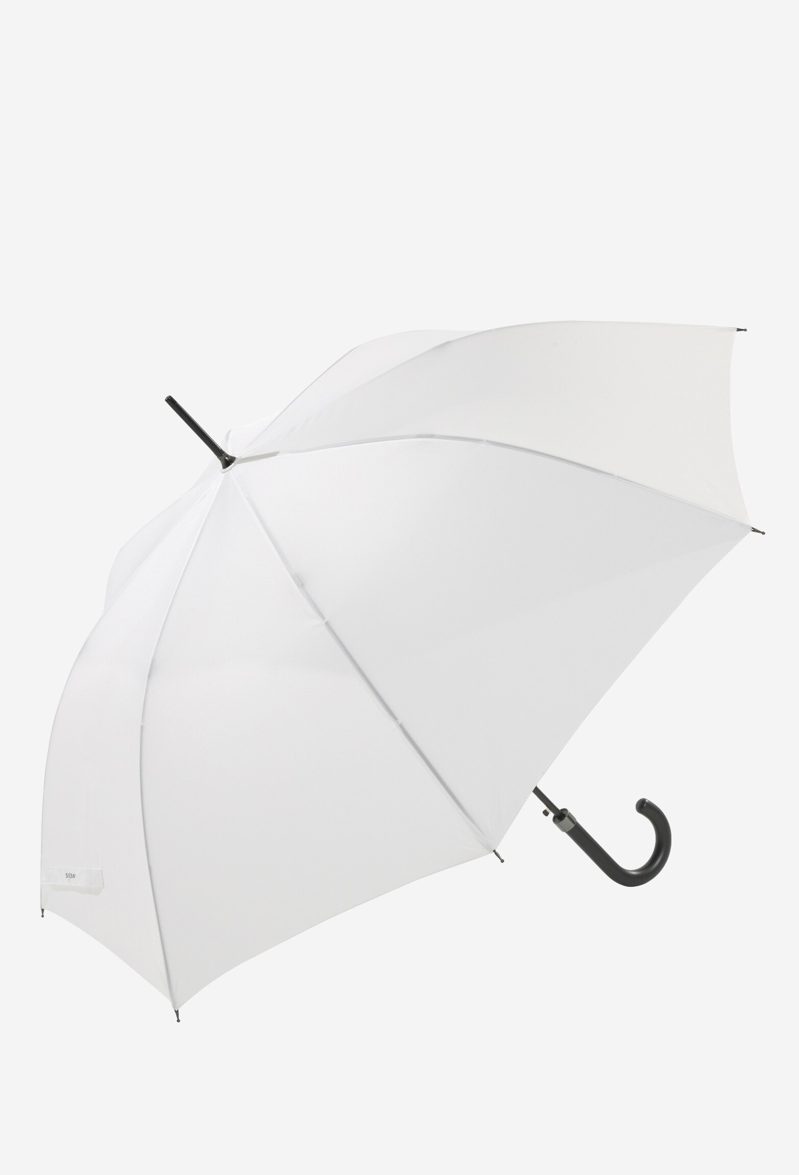 Długi parasol w kolorze białym