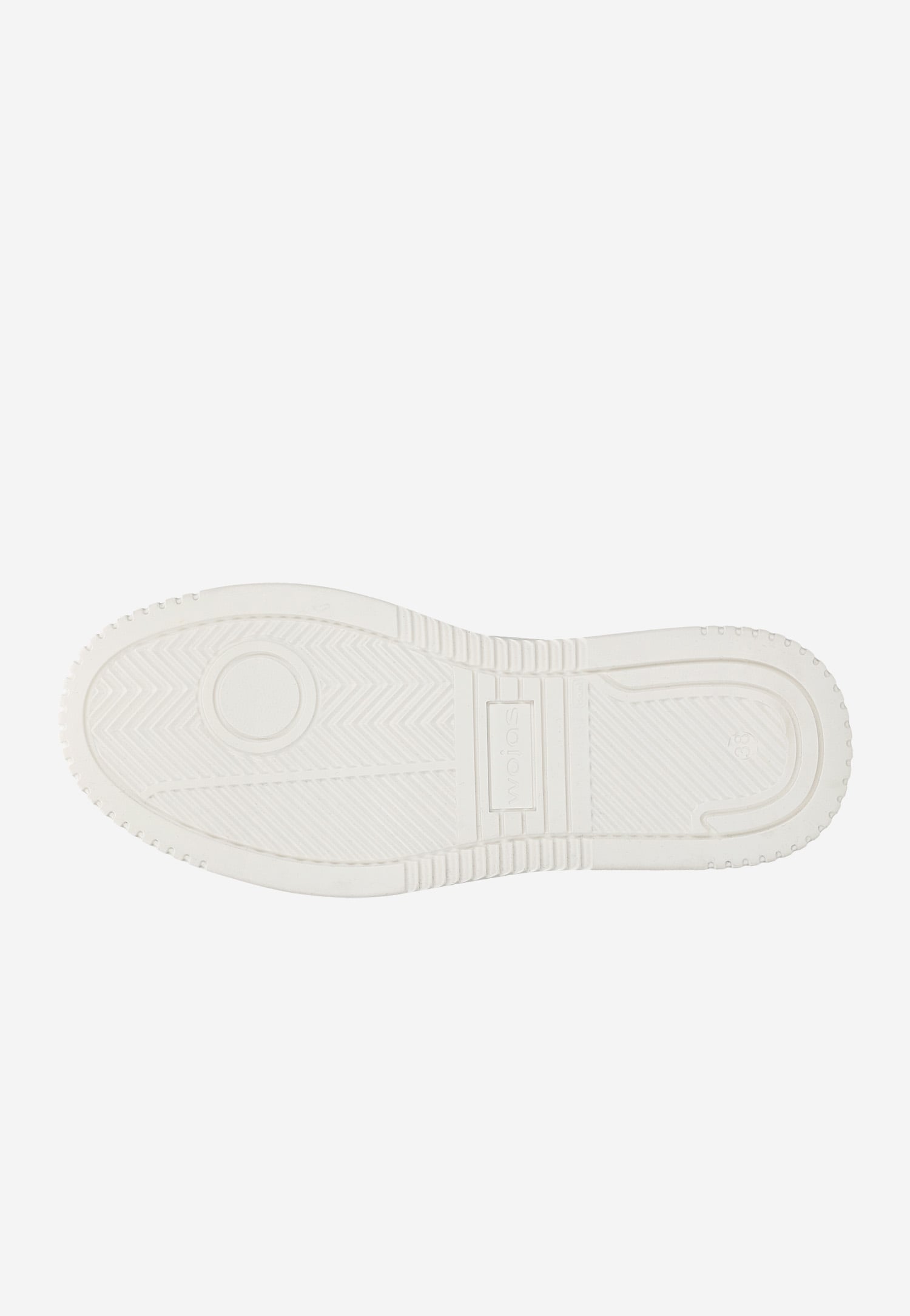 Białe trampki damskie z ozdobnymi srebrnymi elementami