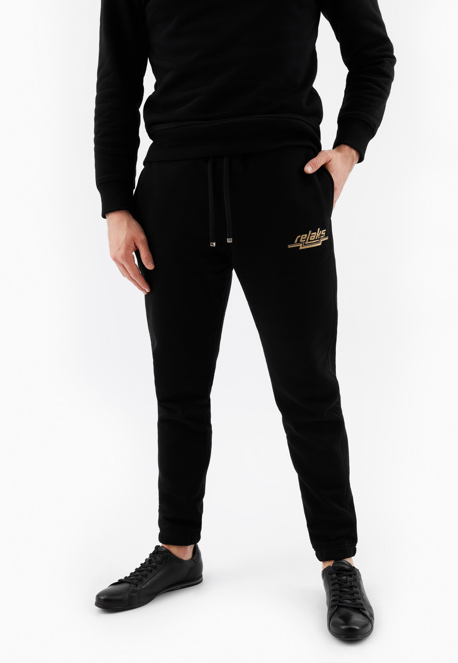 Popielate spodnie dresowe męskie RELAKS