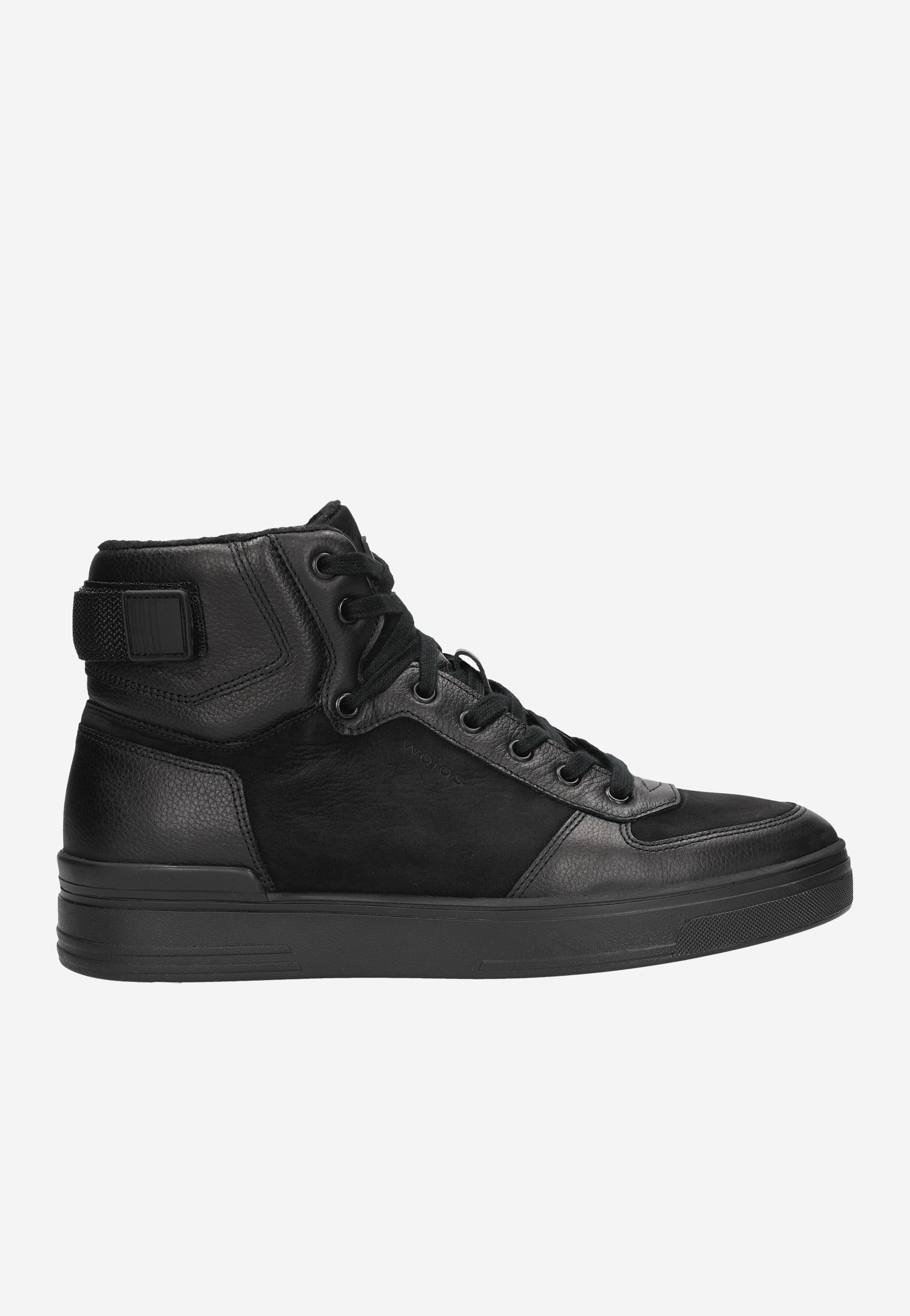 Czarne trampki męskie ze skóry licowej i nubuku