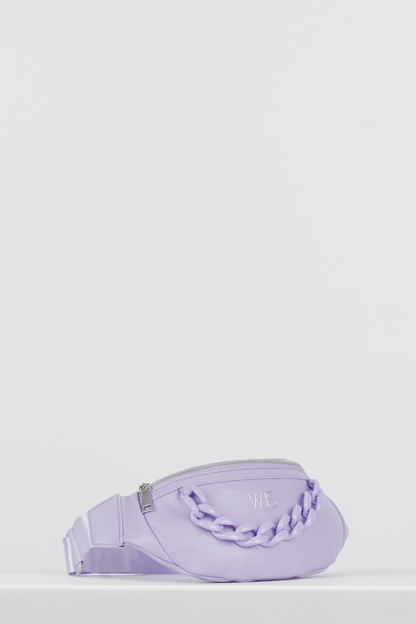 WJS fioletowa torebka damska nerka z łańcuszkiem