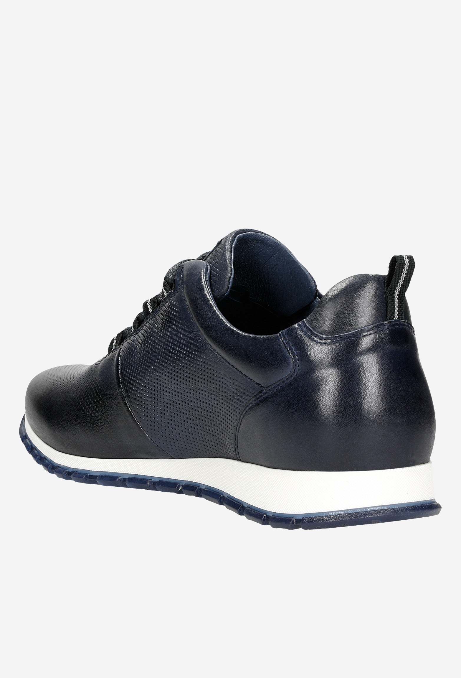 Sneakersy męskie z ciemnobrązowej skóry licowej