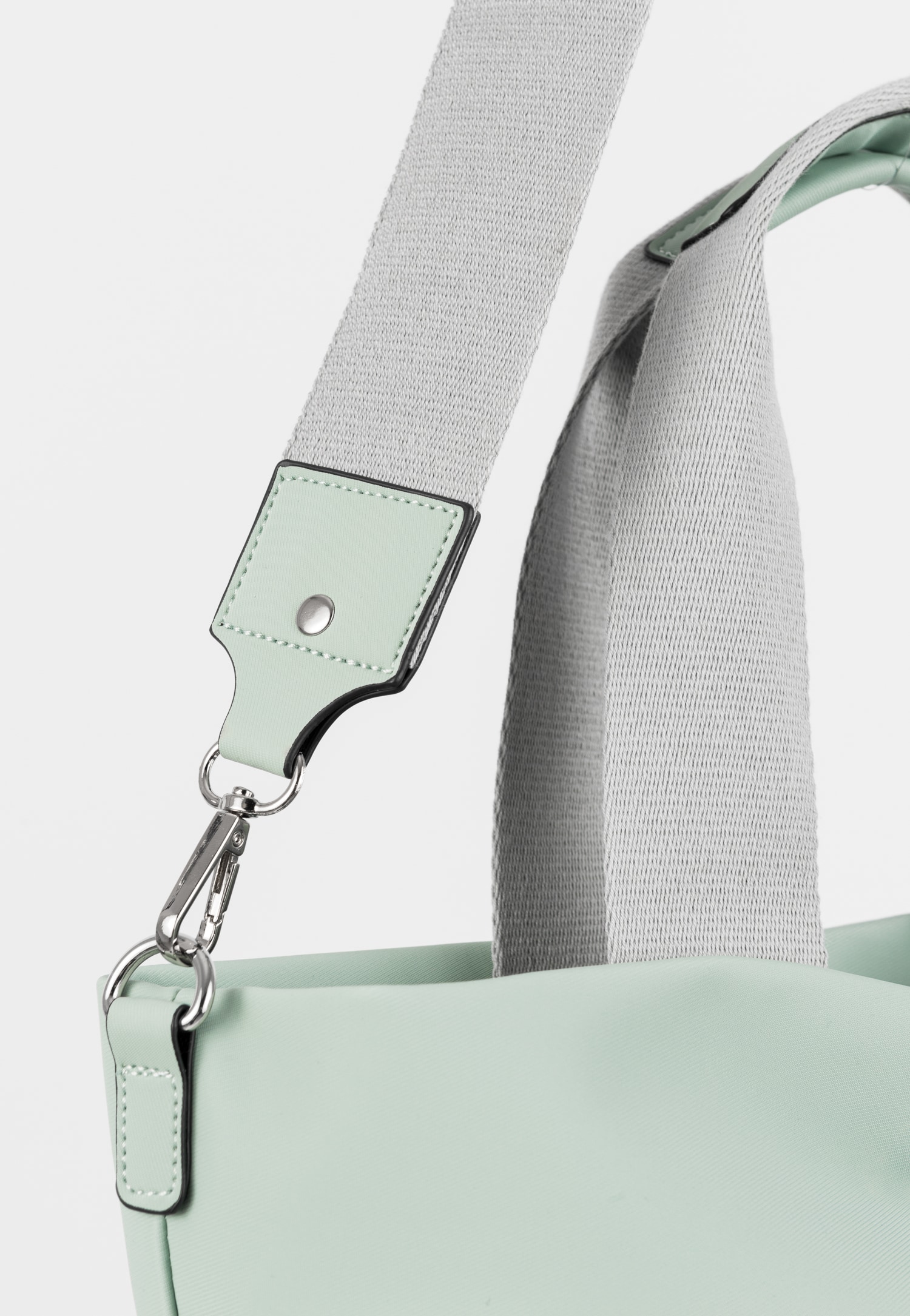 WJS duża torebka damska na co dzień w kolorze miętowym