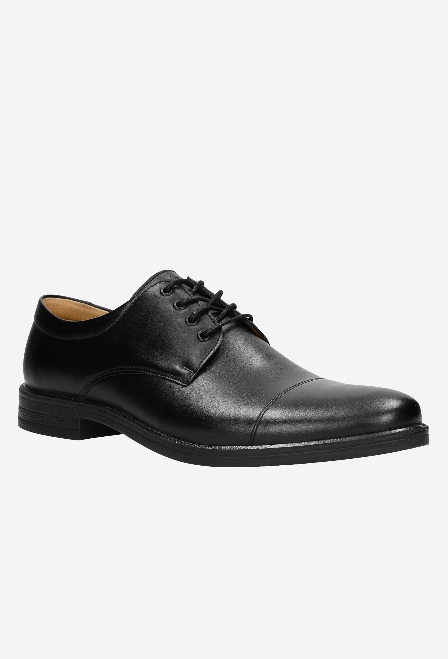 Czarne sznurowane półbuty męskie