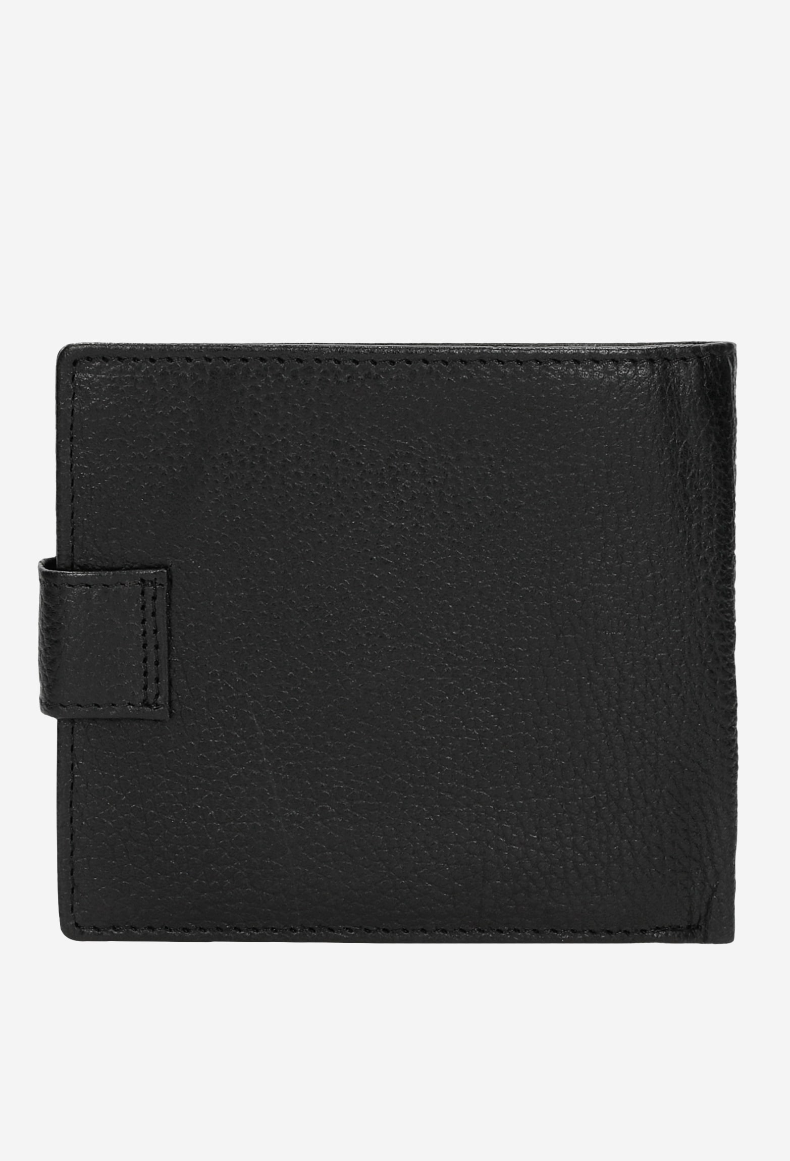 Czarny portfel męski ze skóry licowej