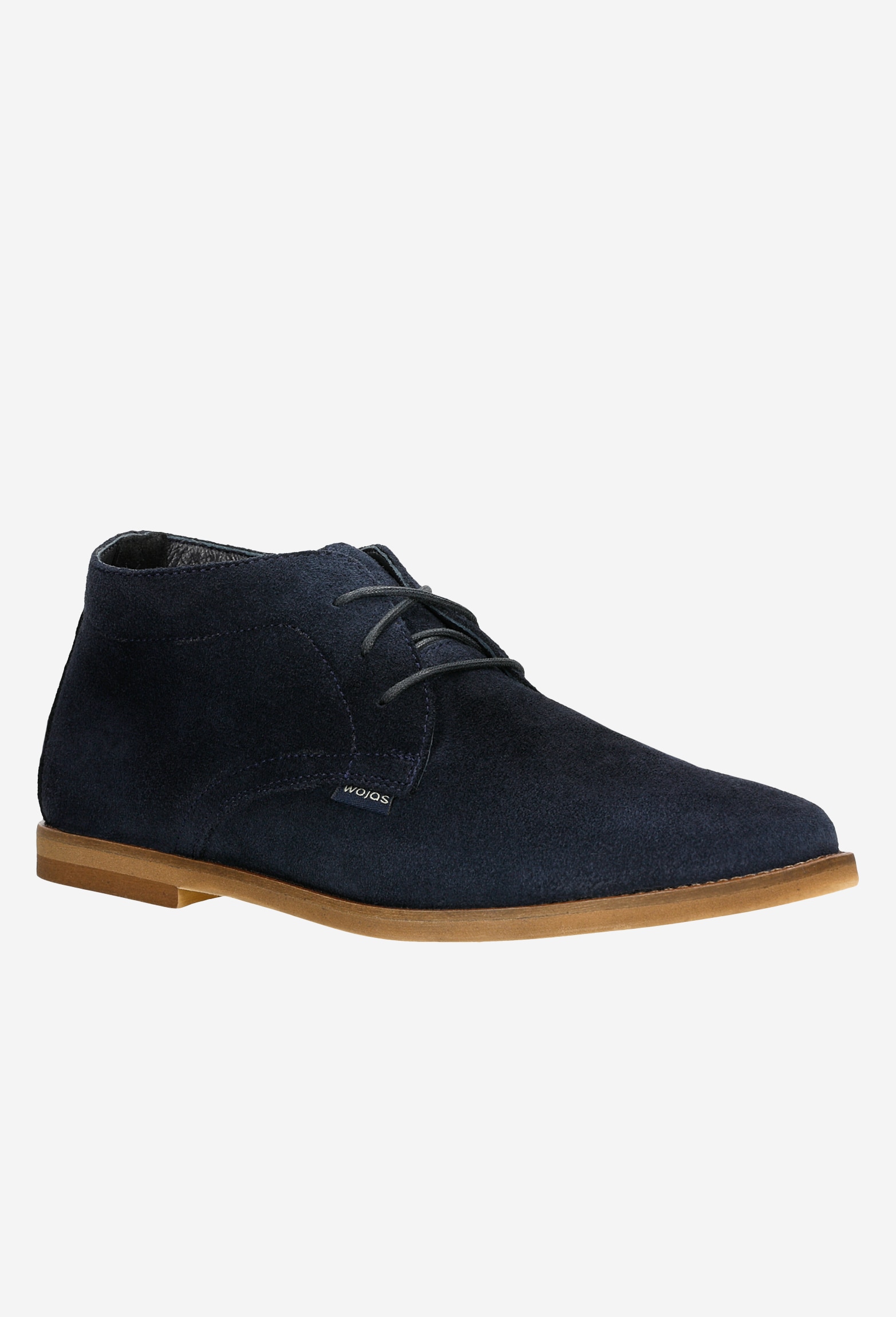 Wygodne, skórzane trzewiki damskie granatowe