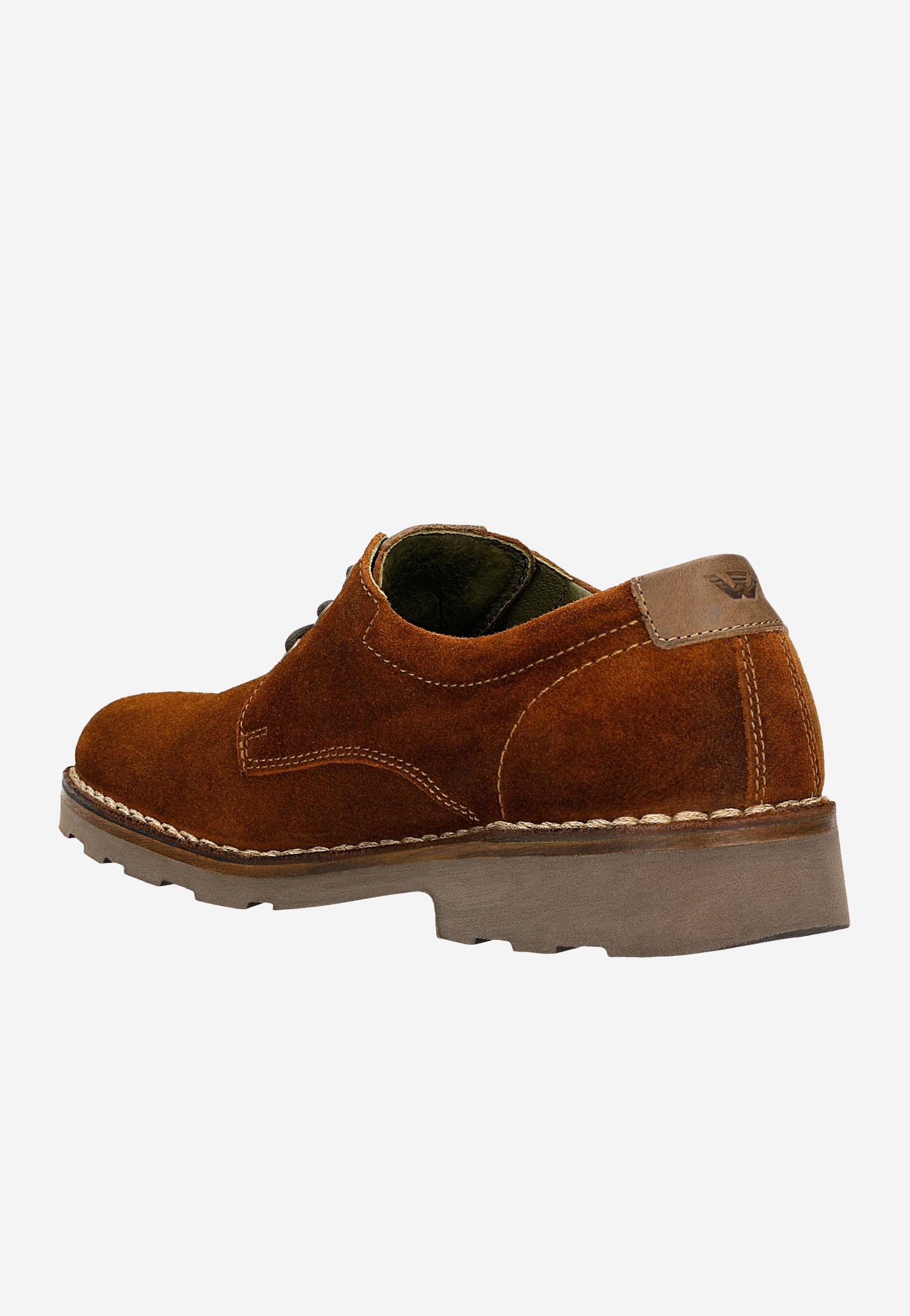 Brązowe półbuty męskie do kostki z dwoiny welurowej