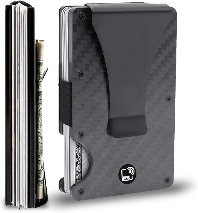 Classic Minimalist Wallet for Men - Slim RFID Wallet I Scratch Resistant, Credit Card Holder & Money Clip, Easily Removable Money & Cards, Mens Wallets