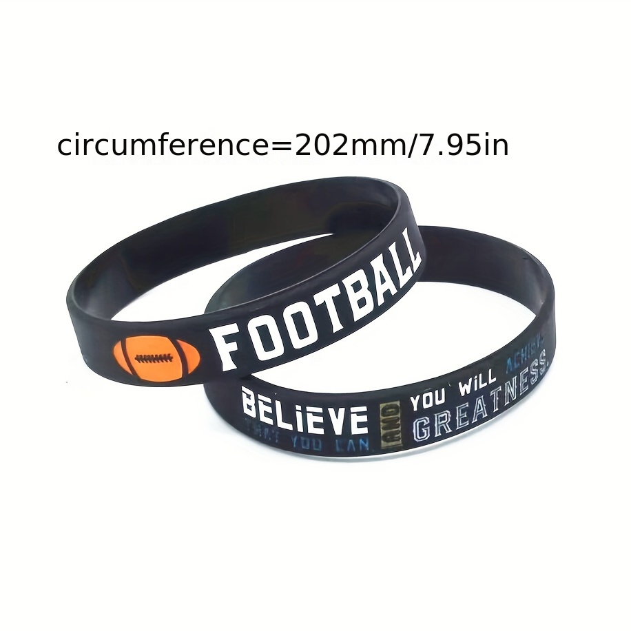 American Football Silicone Bracelet - Black