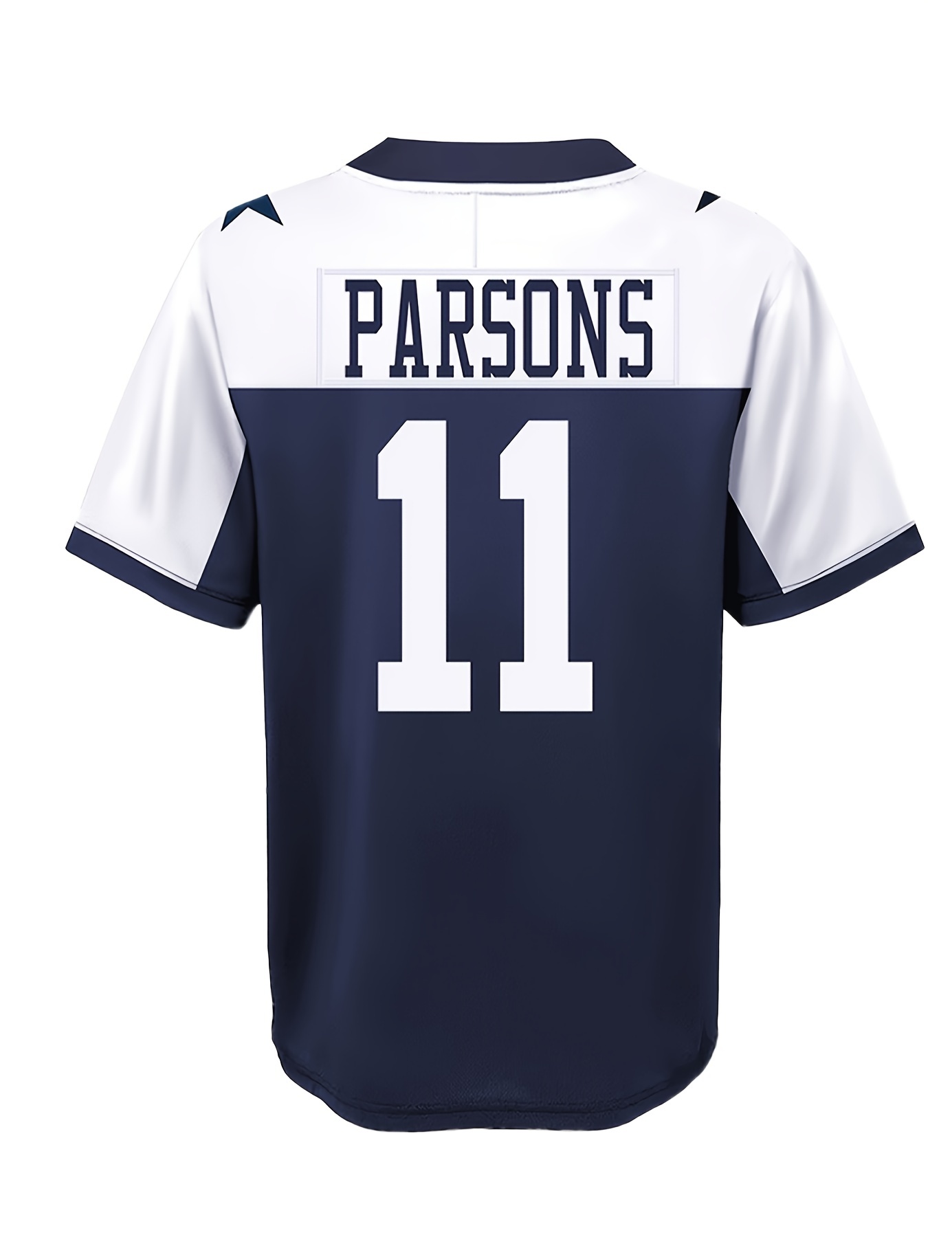 Men's Vintage #11 Breathable Rugby Jersey, Active V Neck Short Sleeve Uniform American Football Shirt For Training Competition Party