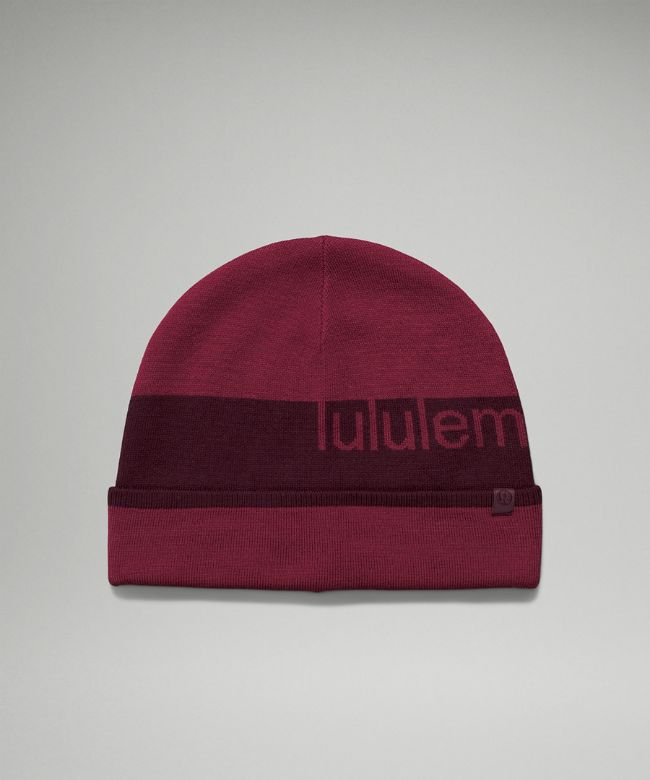 Wool-Blend Knit Logo Beanie