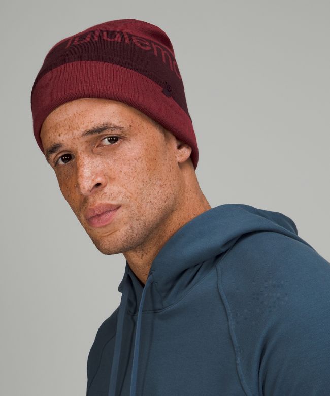Wool-Blend Knit Logo Beanie