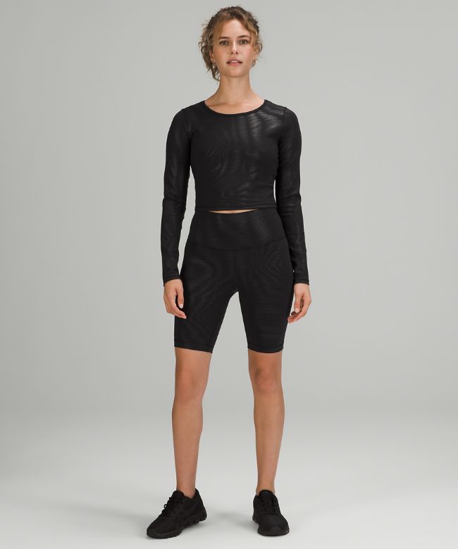 Wunder Train Cropped Long Sleeve Shirt Foil