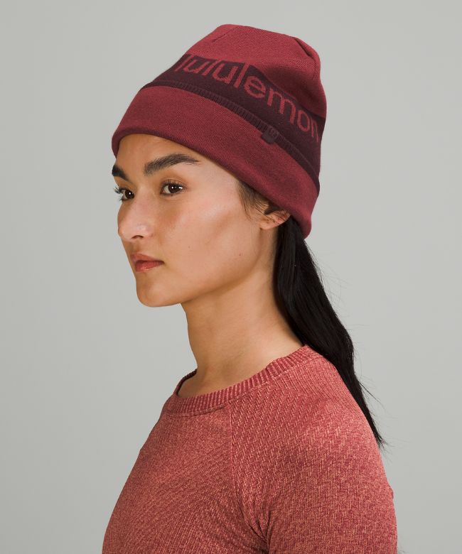 Wool-Blend Knit Logo Beanie