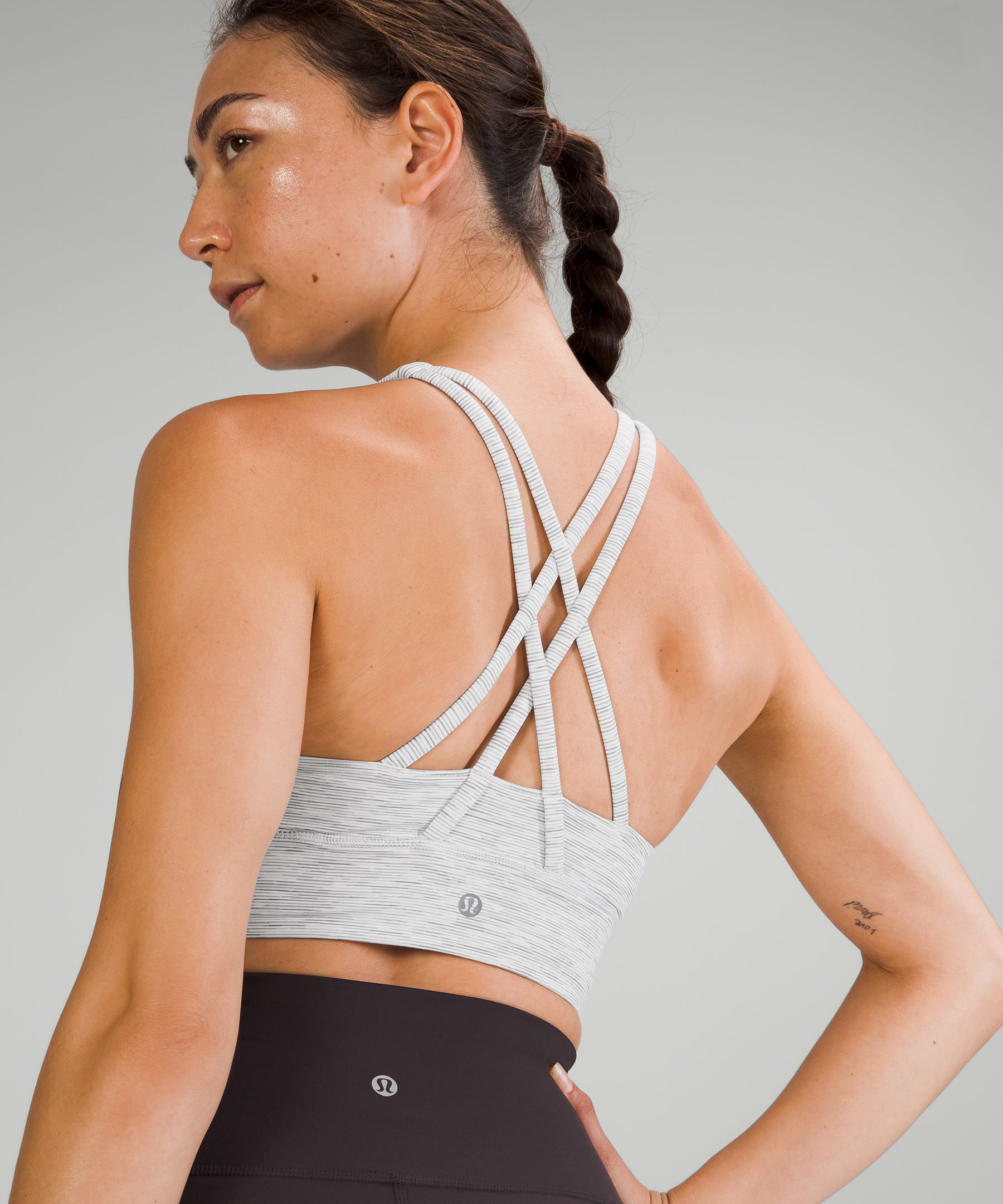 Energy High-Neck Longline Zip-Front Bra Medium Support, B Cups Online Only