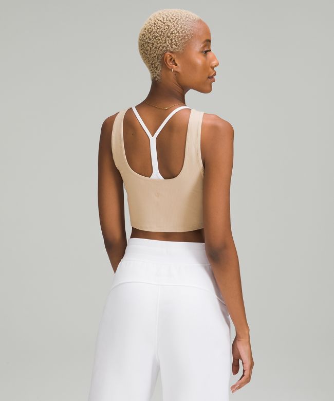 LA Front Cut-Out Crop Tank Top