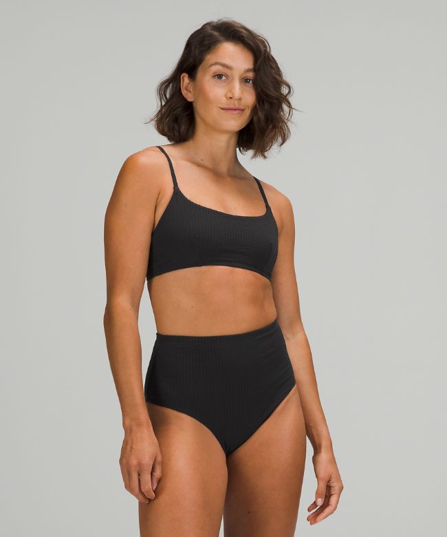 Seersucker Swim Top B/C Cups