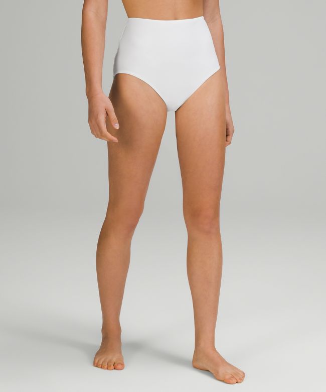 Waterside High-Waist Swim Medium Coverage Swim Bottom Online Only