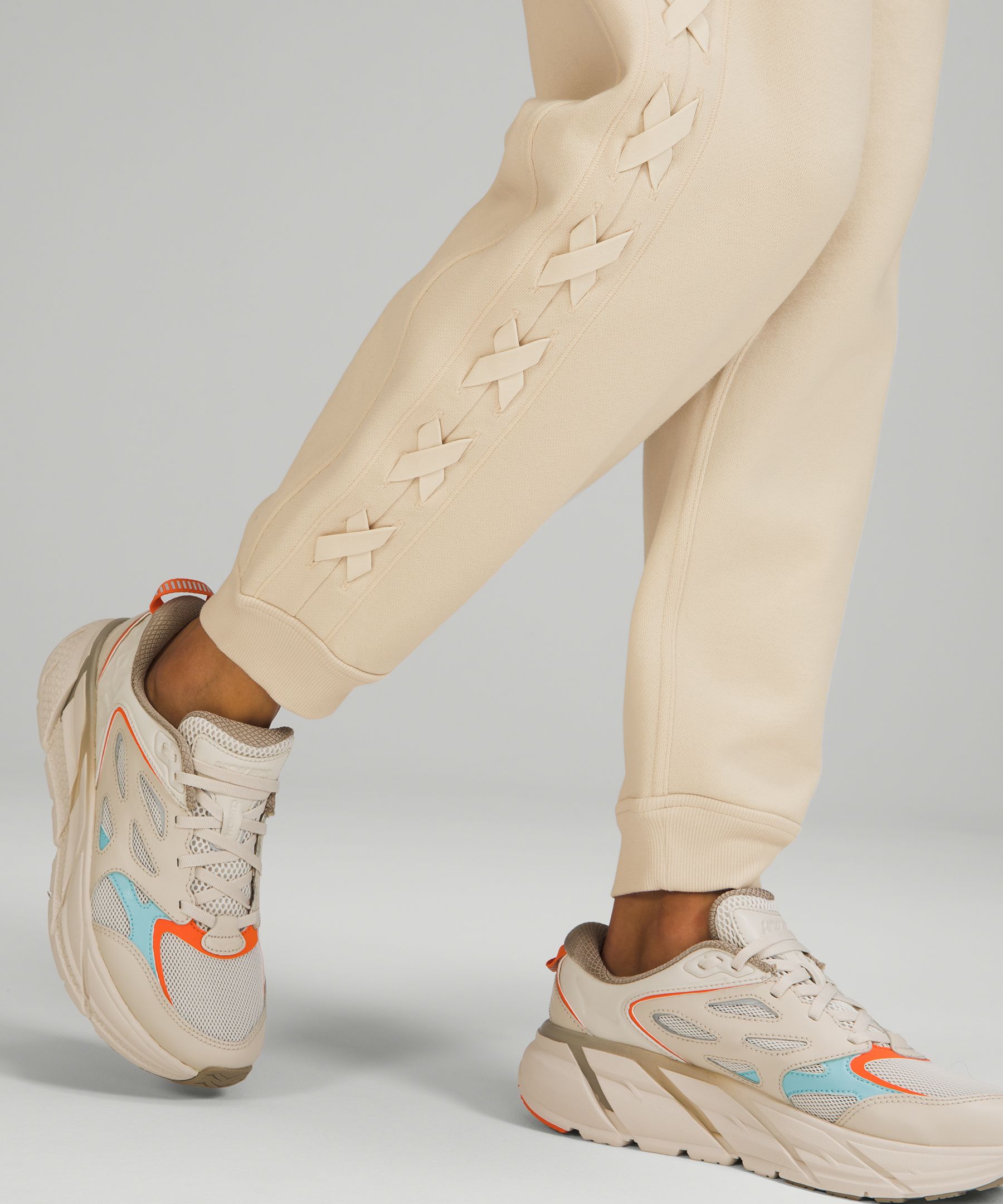 Braided Detail High-Rise Jogger
