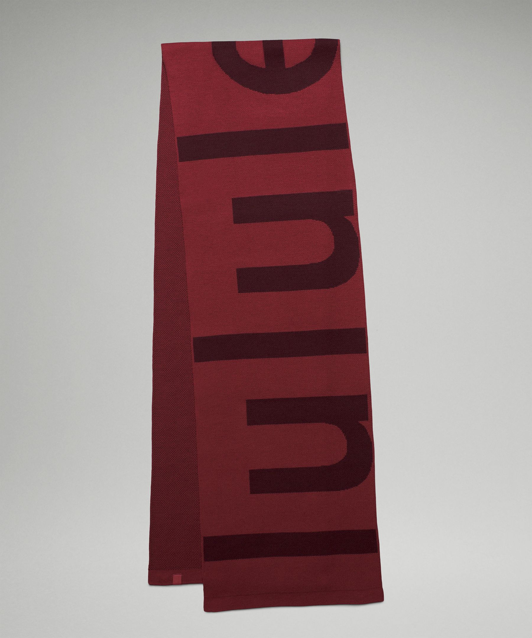 Wool-Blend Knit Logo Scarf