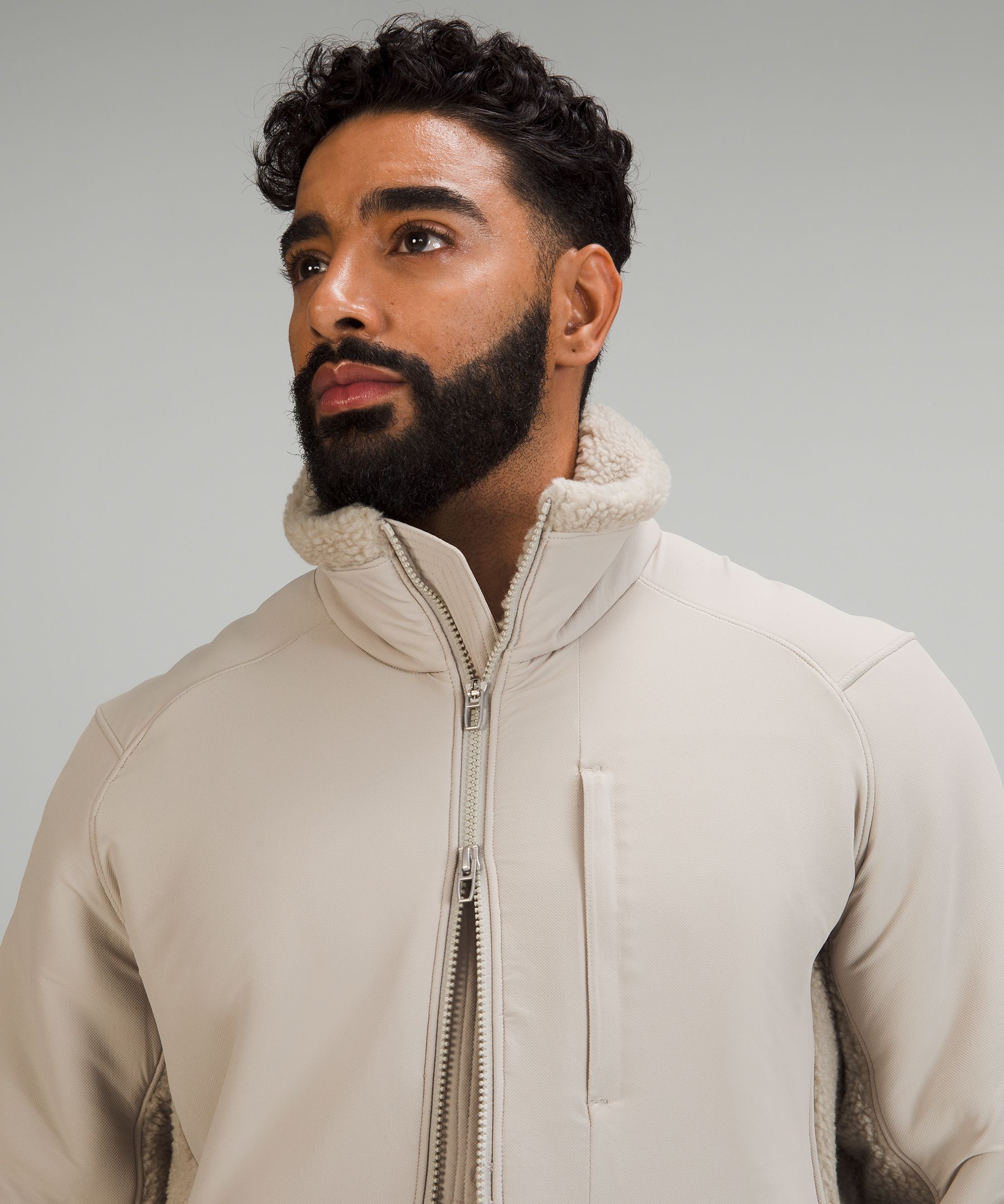 Textured Fleece Jacket Online Only