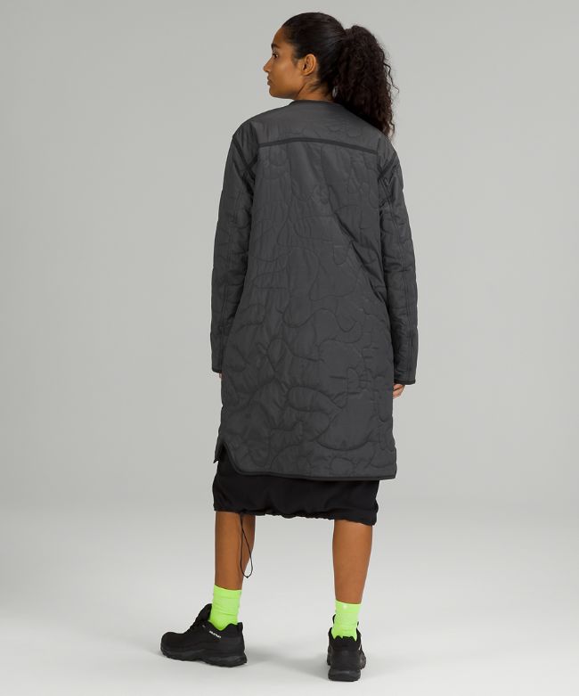 Insulated Quilted Long Bomber